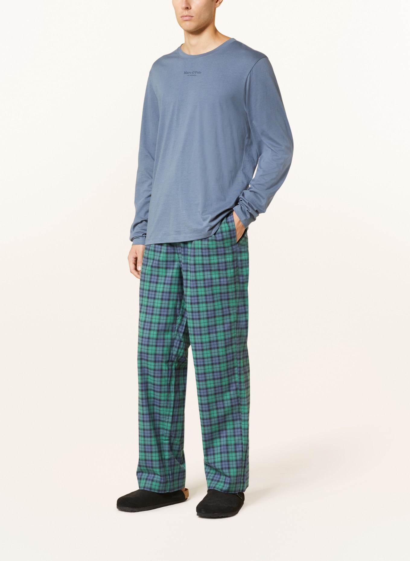 Marc O'Polo Pajama pants, Color: GREEN/ BLUE GRAY/ DARK BLUE (Image 2)