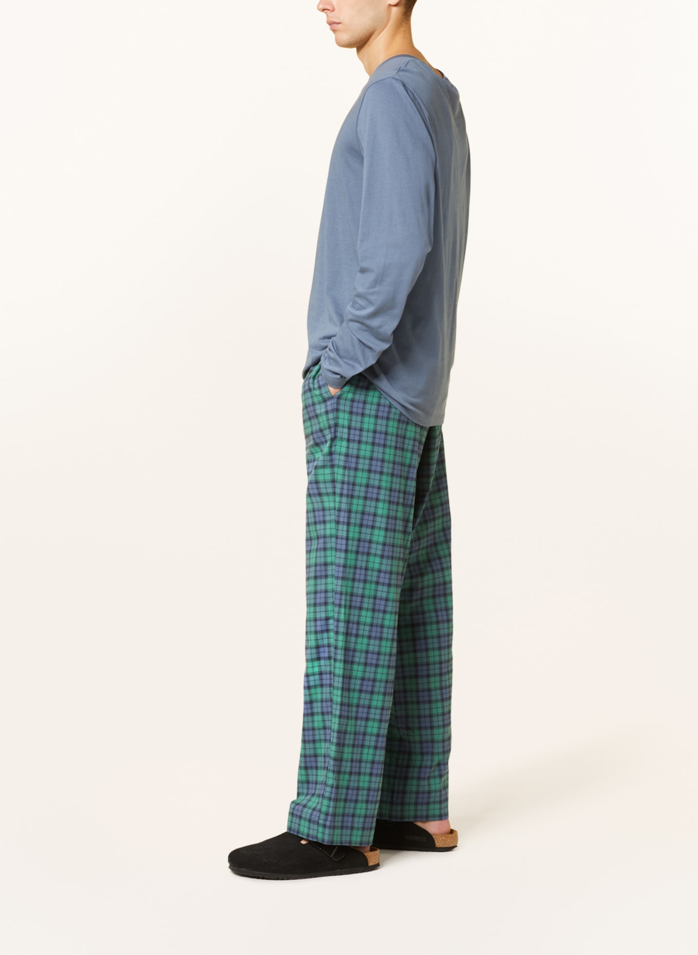 Marc O'Polo Pajama pants, Color: GREEN/ BLUE GRAY/ DARK BLUE (Image 4)