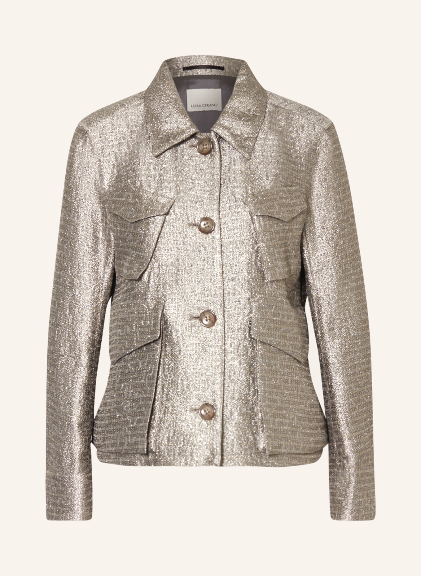 LUISA CERANO Jacket with glitter thread, Color: SILVER (Image 1)