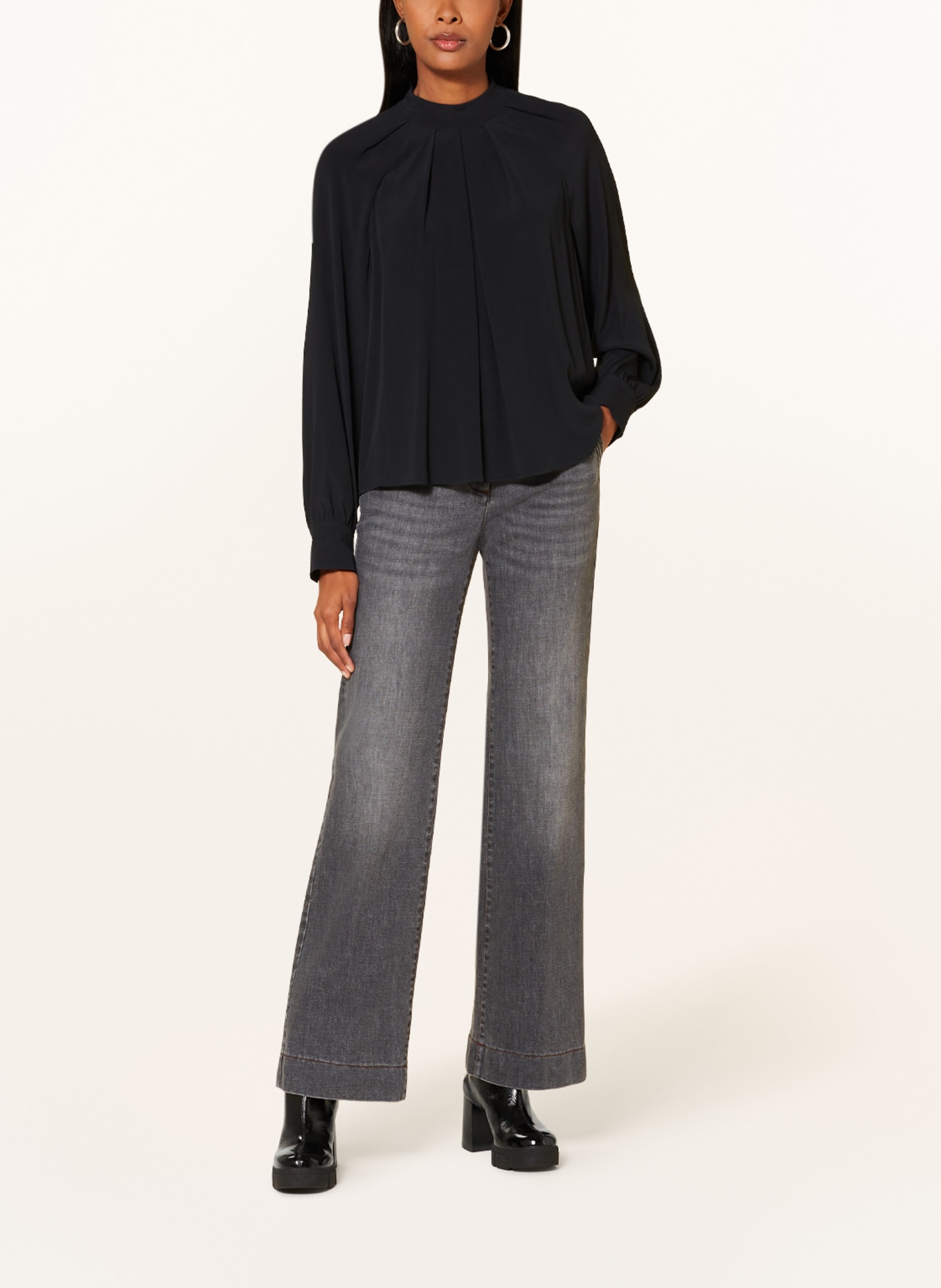 LUISA CERANO Shirt blouse, Color: BLACK (Image 2)