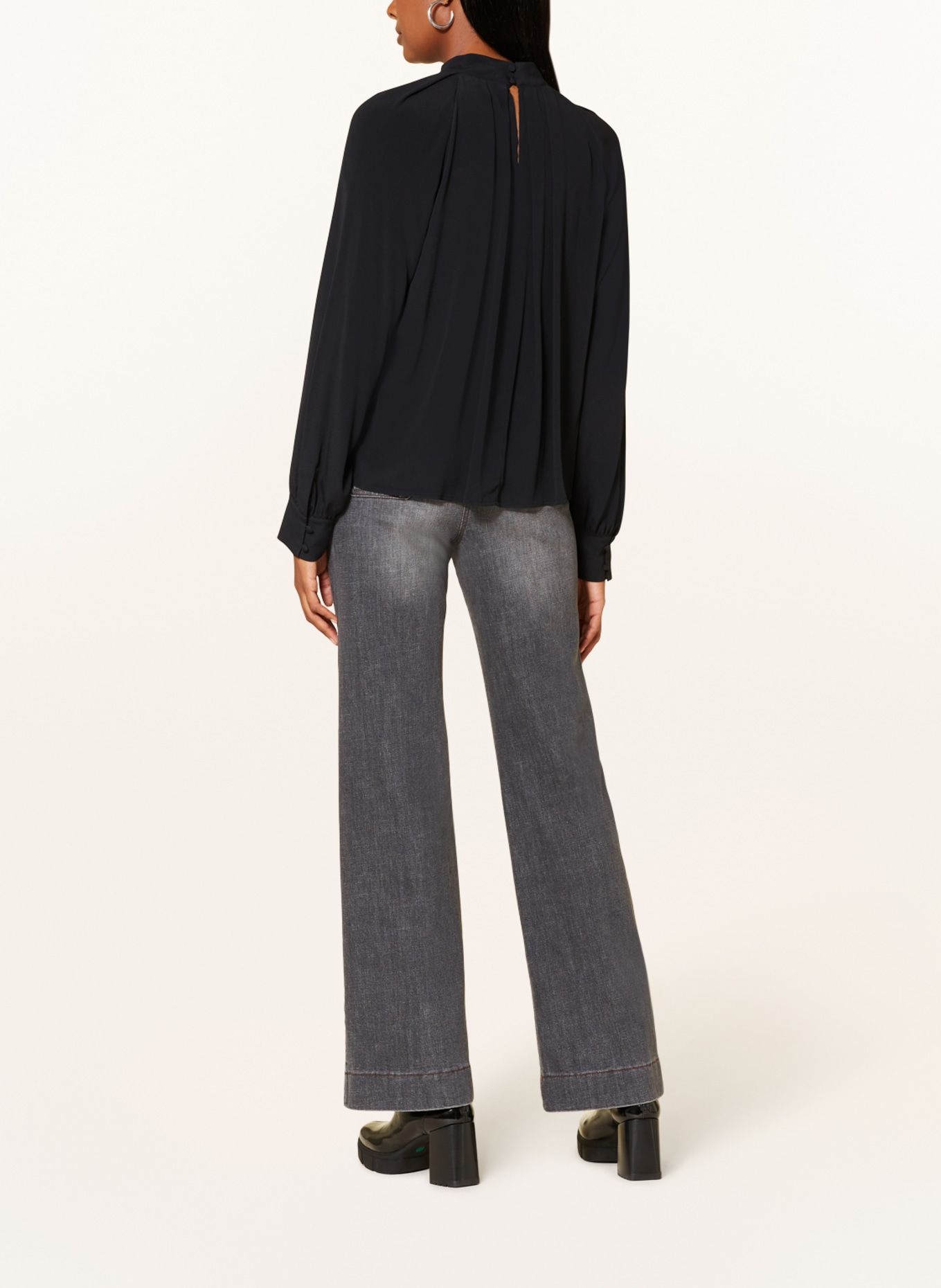 LUISA CERANO Shirt blouse, Color: BLACK (Image 3)
