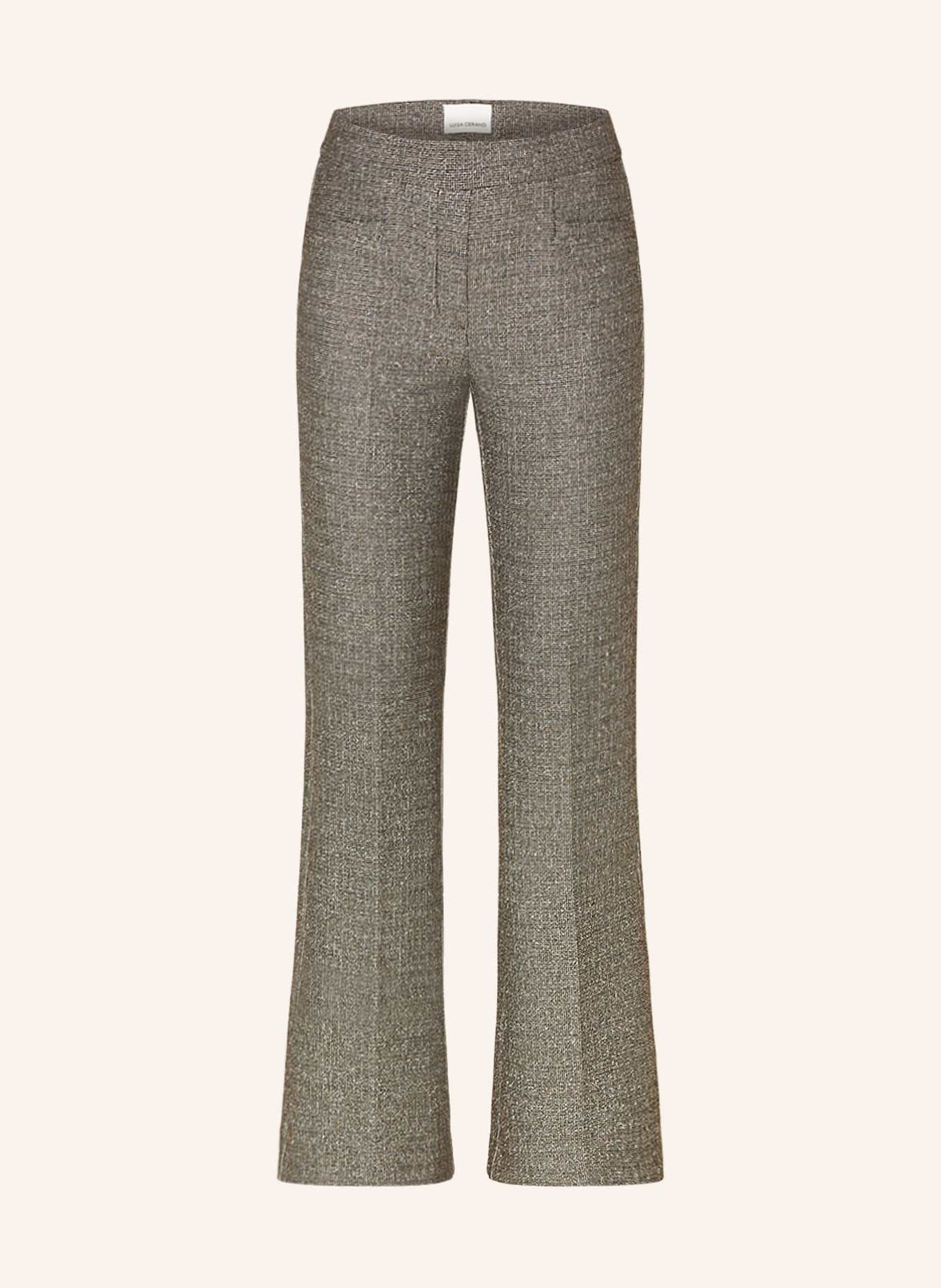 LUISA CERANO Trousers with glitter thread, Color: SILVER (Image 1)
