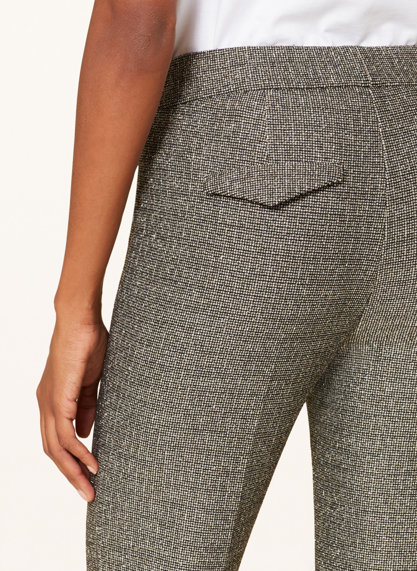 LUISA CERANO Trousers with glitter thread, Color: SILVER (Image 5)