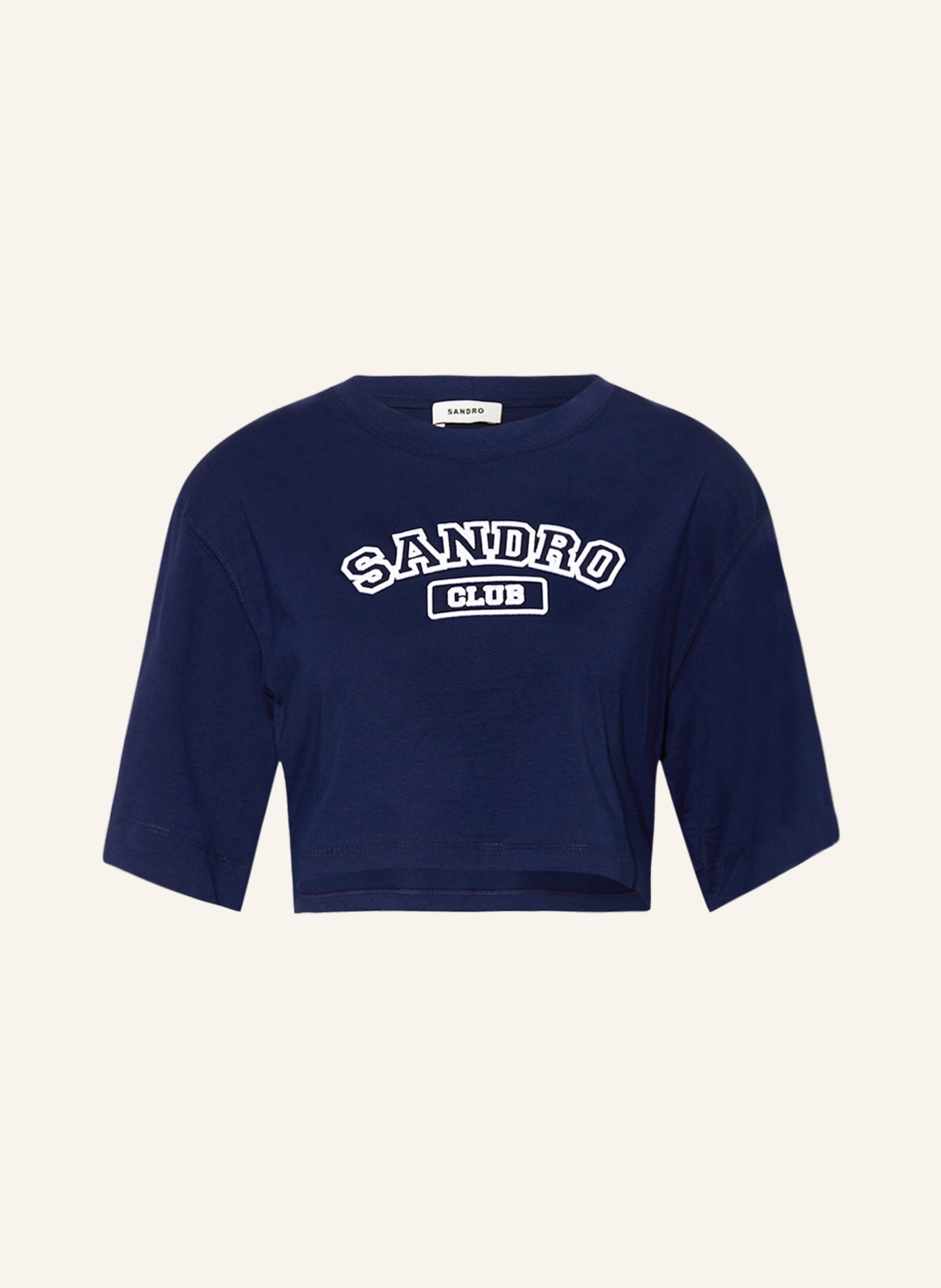 SANDRO Cropped-Shirt, Farbe: DUNKELBLAU (Bild 1)