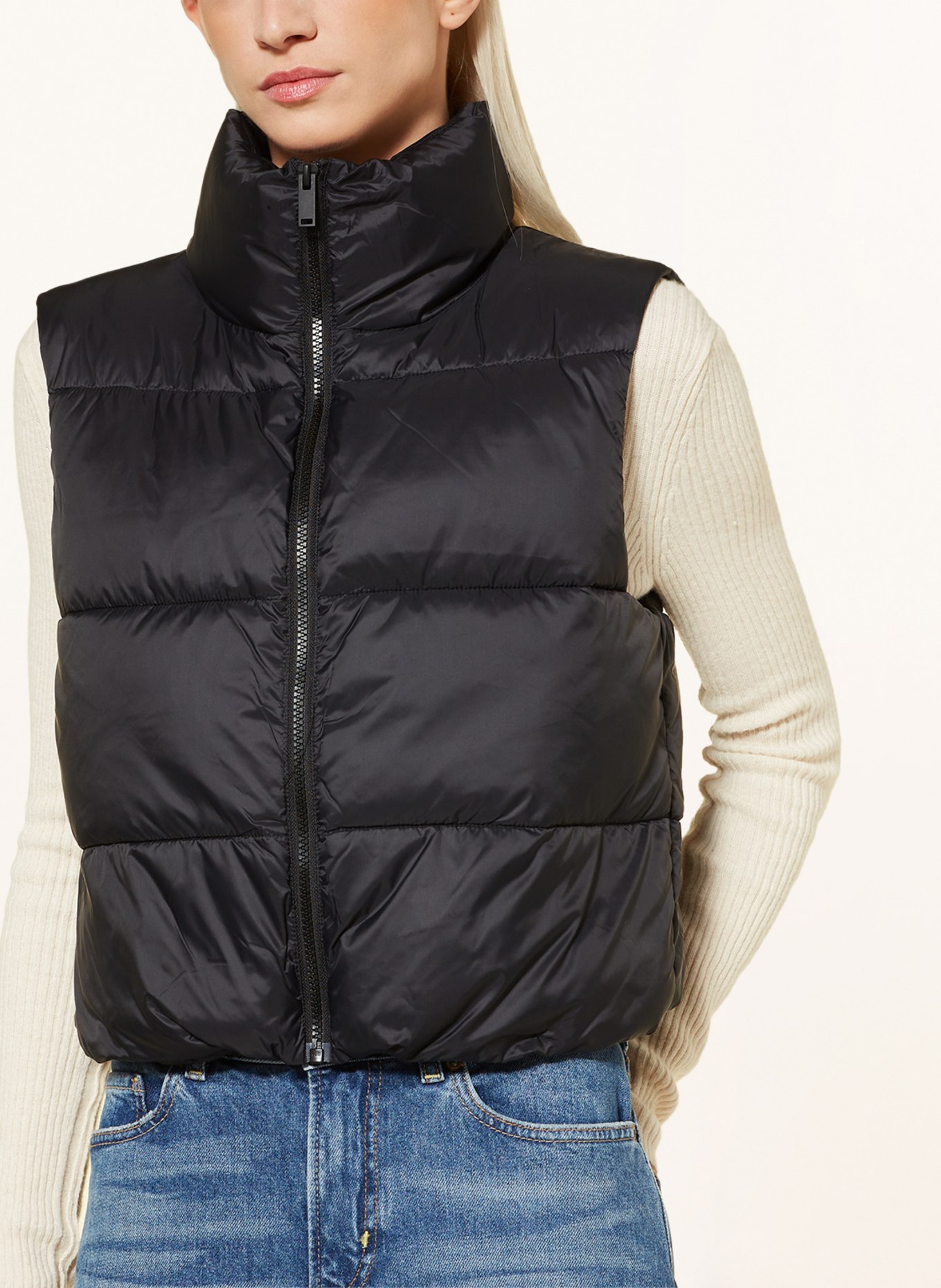 CARTOON Quilted vest, Color: BLACK (Image 4)