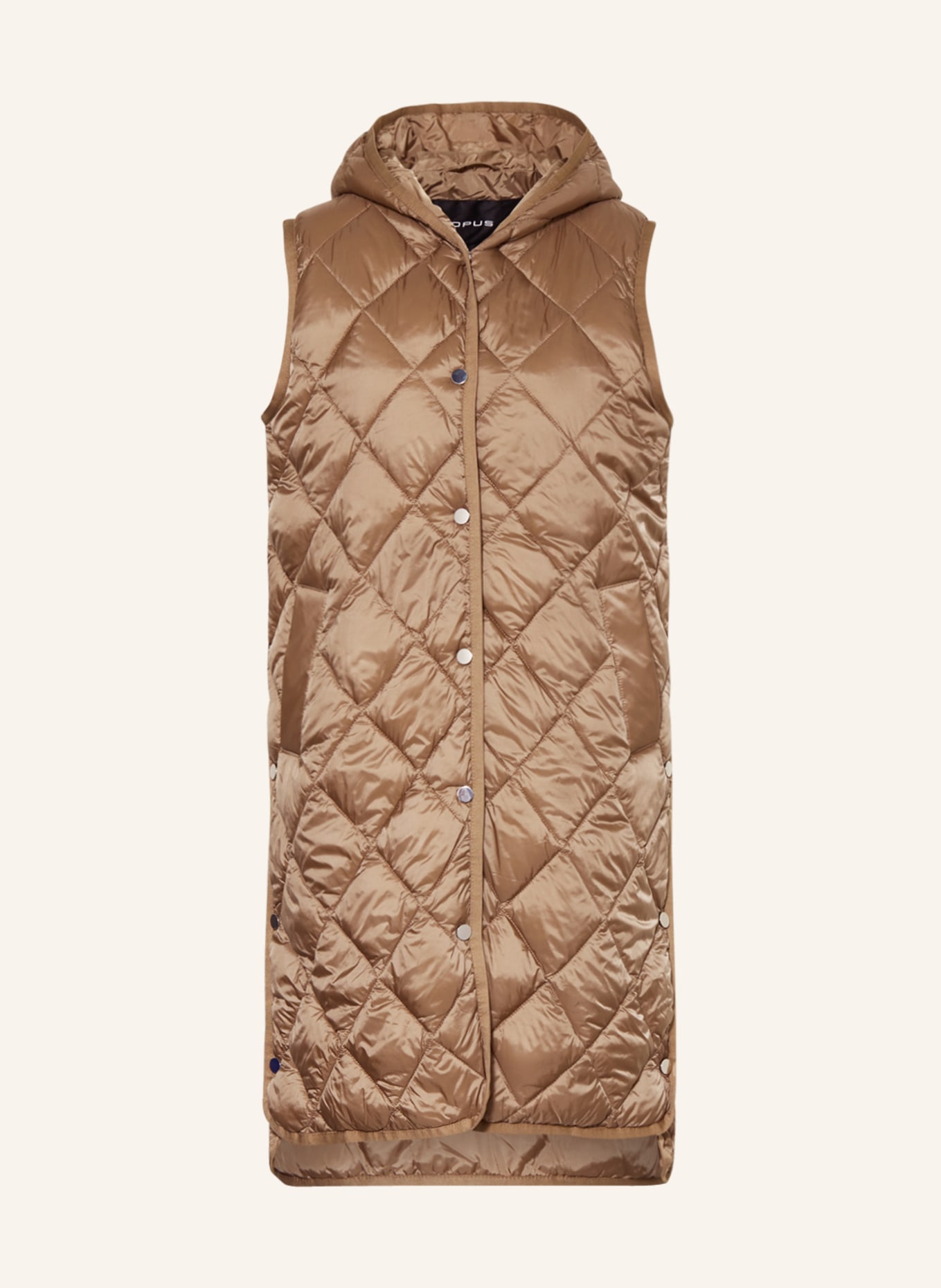 OPUS Quilted vest WIAMANT, Color: BROWN (Image 1)