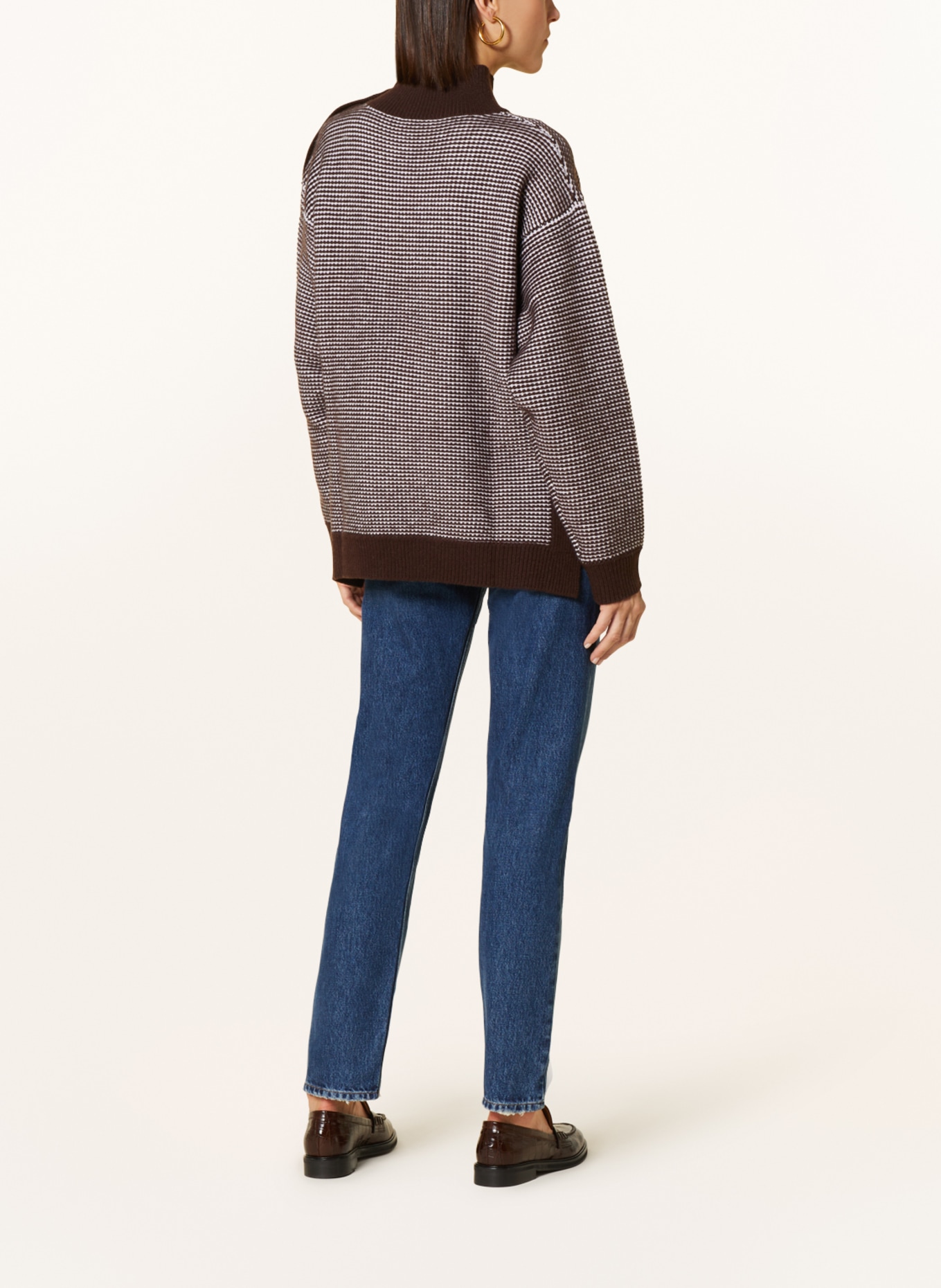 CLAUDIE PIERLOT Pullover, Farbe: DUNKELBRAUN/ CREME (Bild 3)