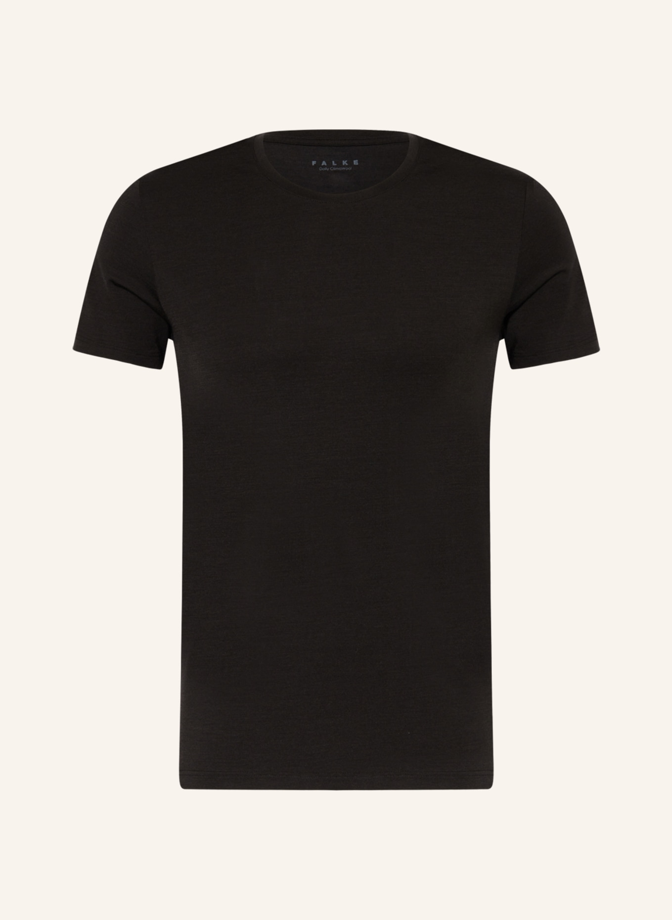 FALKE T-shirt DAILY CLIMAWOOL with merino wool, Color: BLACK (Image 1)
