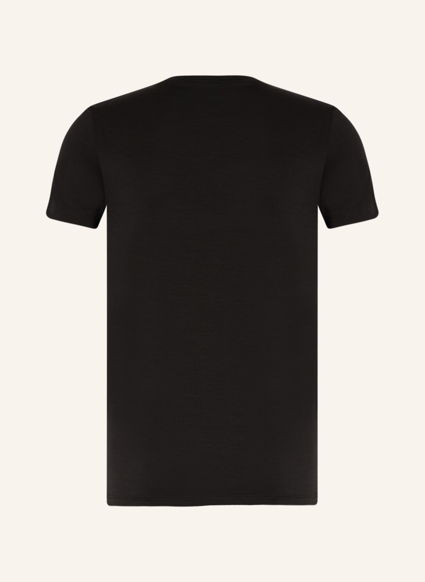 FALKE V-neck shirt DAILY CLIMAWOOL with merino wool, Color: BLACK (Image 2)