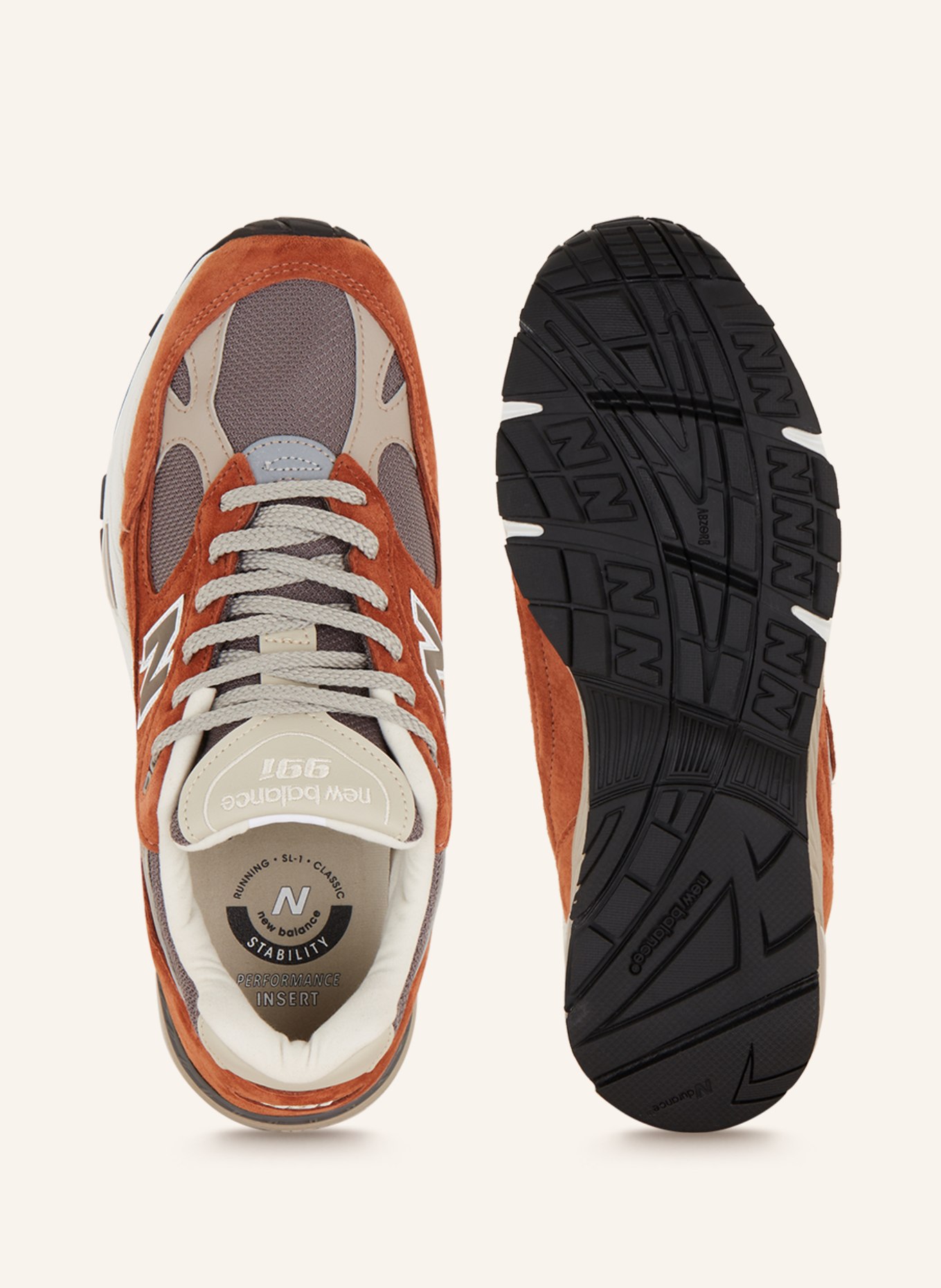 new balance Sneaker M9910W, Farbe: GRAU/ HELLROT (Bild 5)