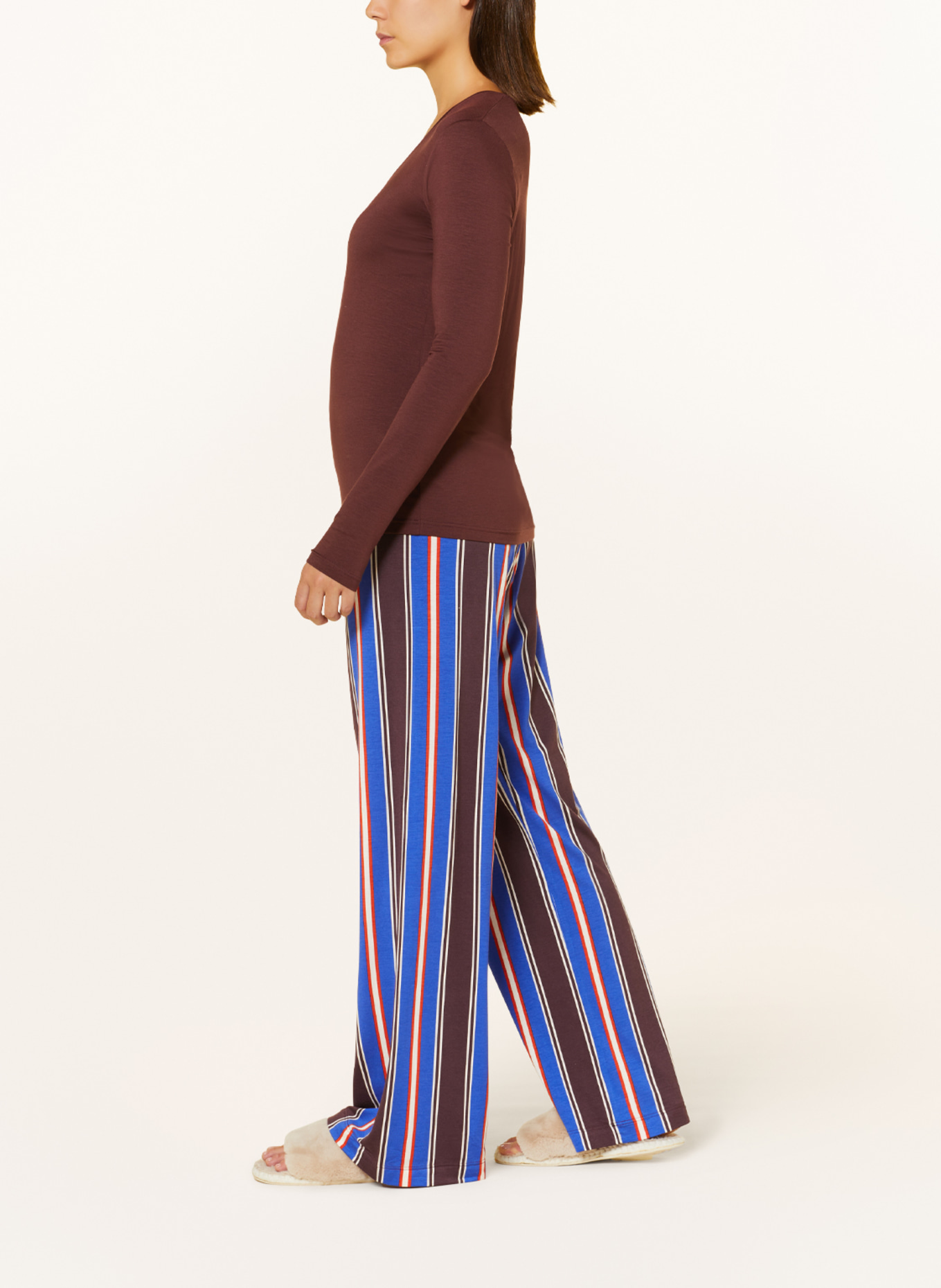 mey Pajama pants CHARLY series, Color: BLUE/ BROWN/ RED (Image 4)