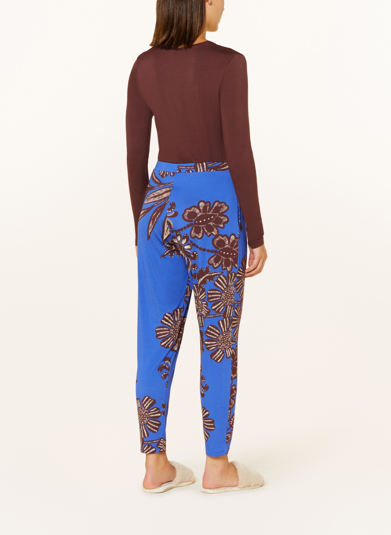 mey Pajama pants JOLEEN series, Color: BLUE/ BROWN/ ECRU (Image 3)