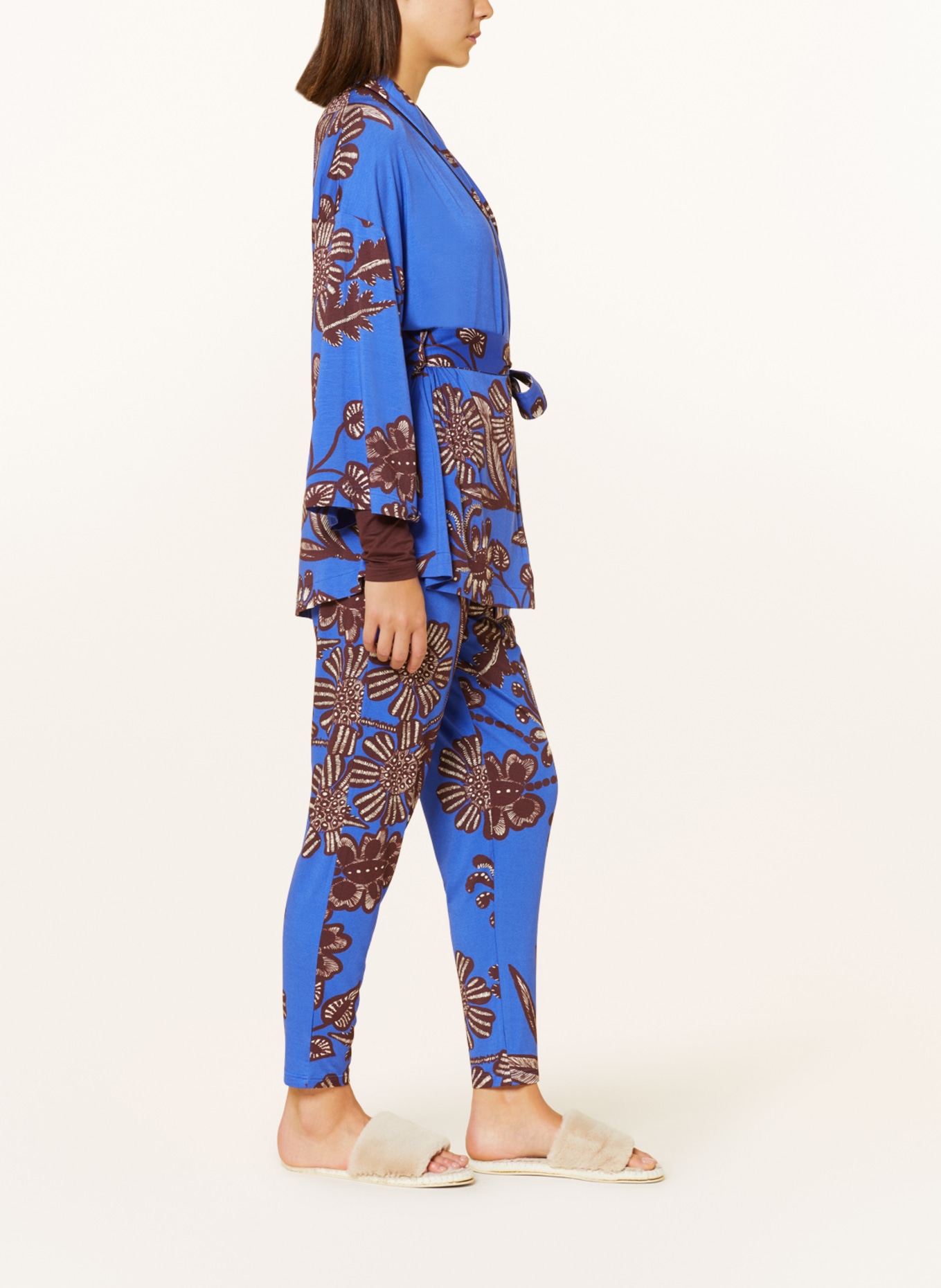 mey Pajama pants JOLEEN series, Color: BLUE/ BROWN/ ECRU (Image 4)