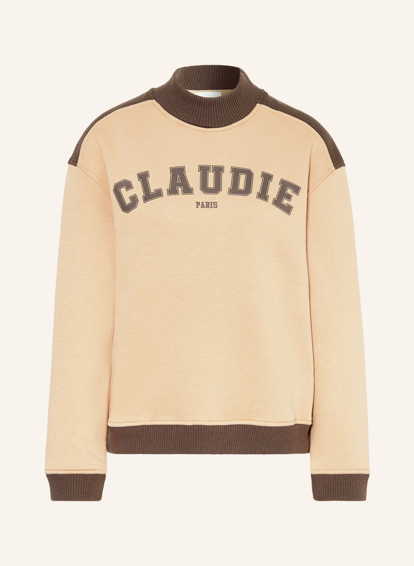 CLAUDIE PIERLOT Sweatshirt, Farbe: CAMEL/ DUNKELBRAUN (Bild 1)