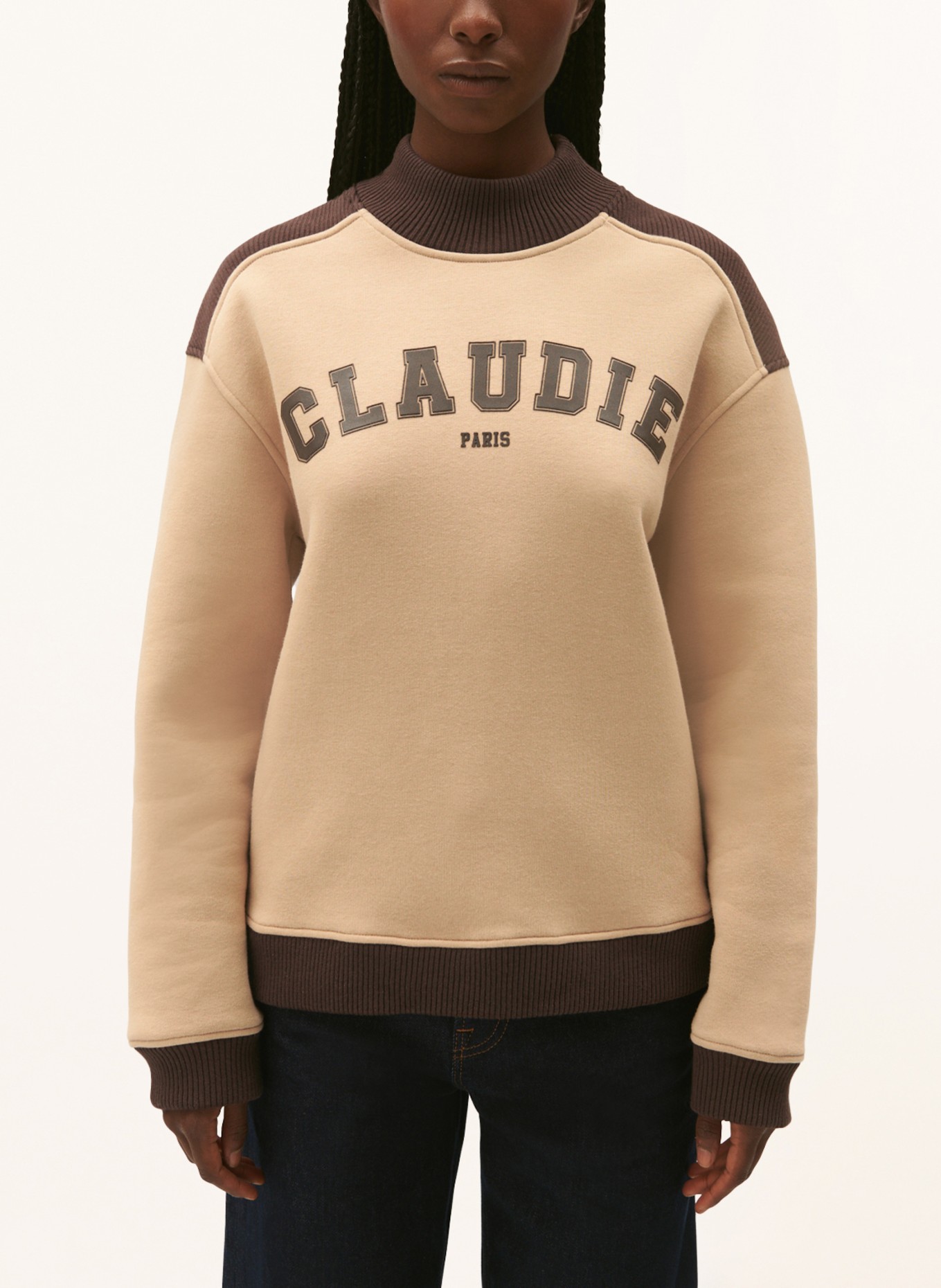 CLAUDIE PIERLOT Sweatshirt, Farbe: CAMEL/ DUNKELBRAUN (Bild 4)