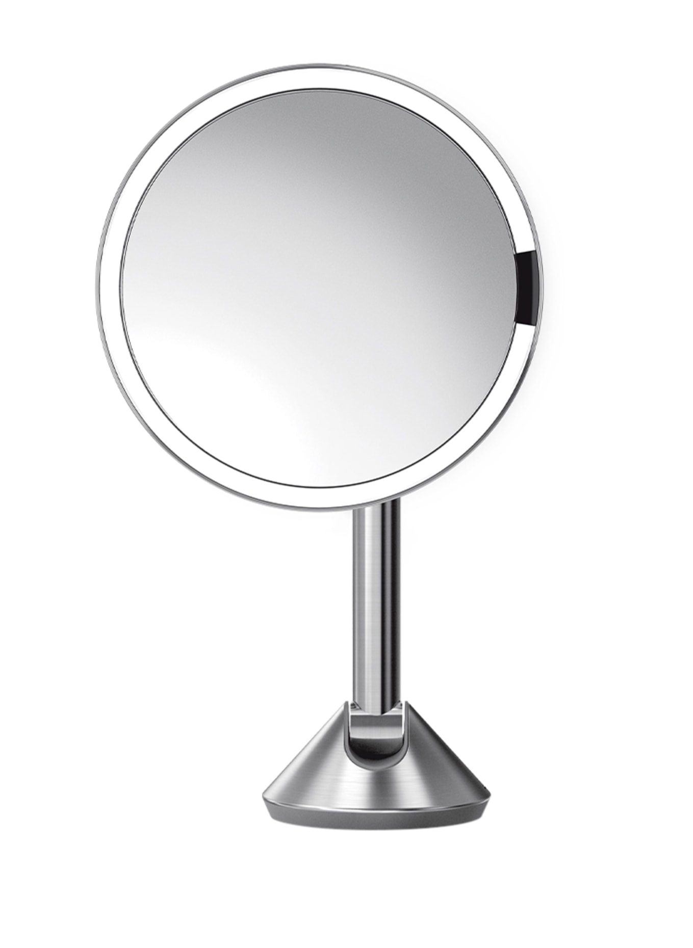 simplehuman VERDRAHTETER SENSORSPIEGEL MIT WANDHALTERUNG: GEBÜRSTETER EDELSTAHL