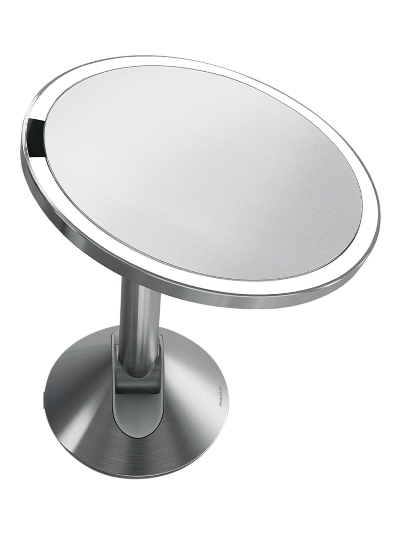 simplehuman VERDRAHTETER SENSORSPIEGEL MIT WANDHALTERUNG: GEBÜRSTETER EDELSTAHL