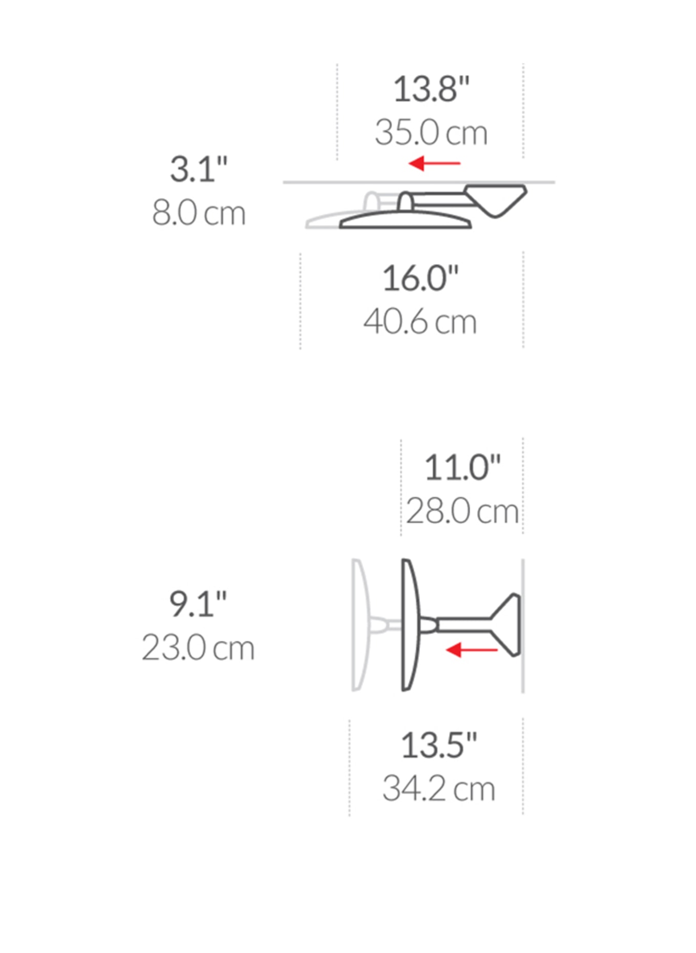 simplehuman VERDRAHTETER SENSORSPIEGEL MIT WANDHALTERUNG: POLIERTER EDELSTAHL
