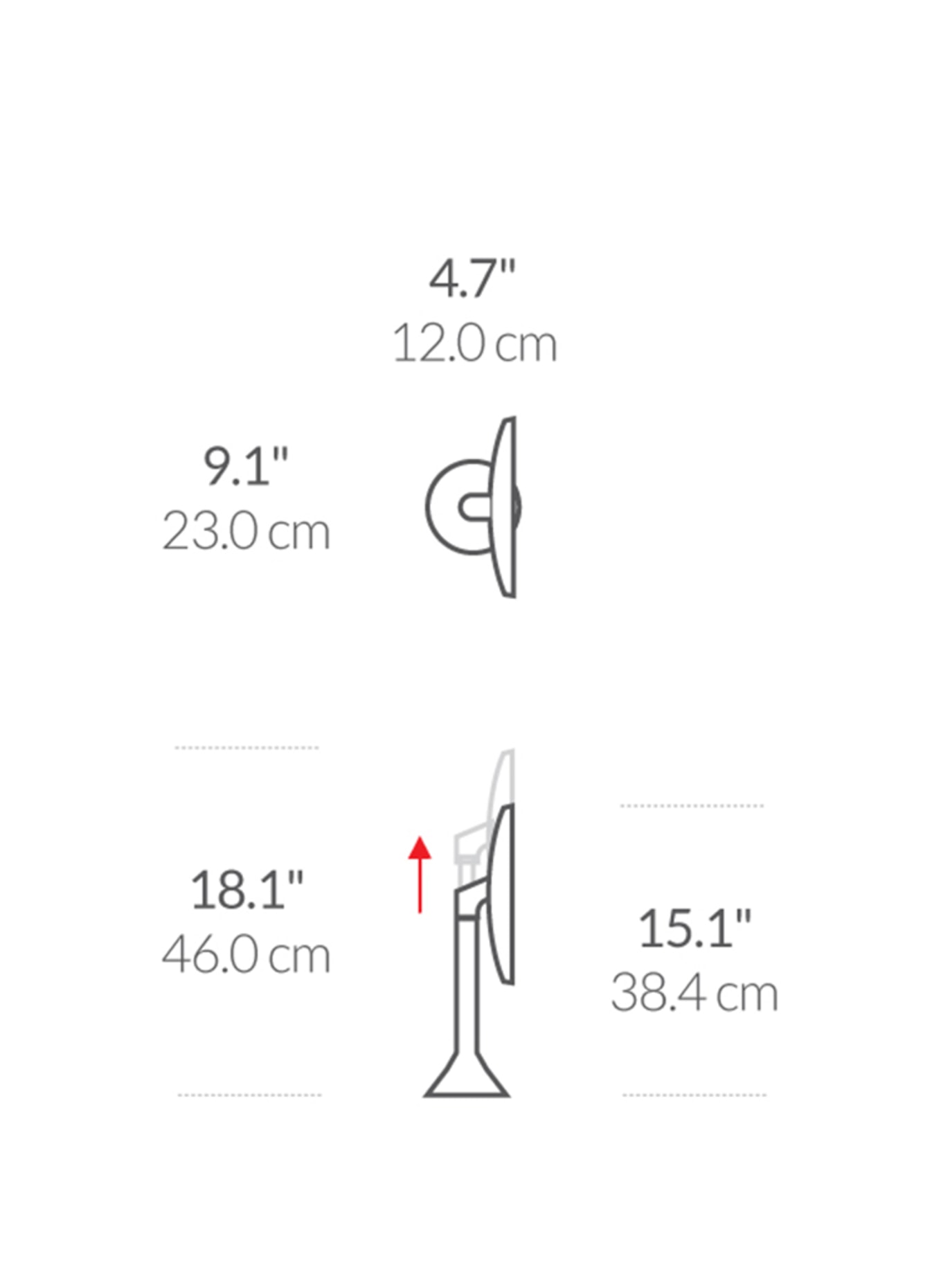 simplehuman LUSTERKO SENSORYCZNE BIAŁE: MESSING