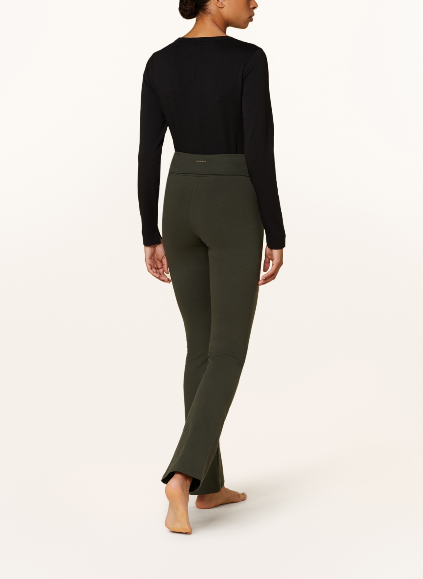MANDALA Yoga pants, Color: OLIVE (Image 3)
