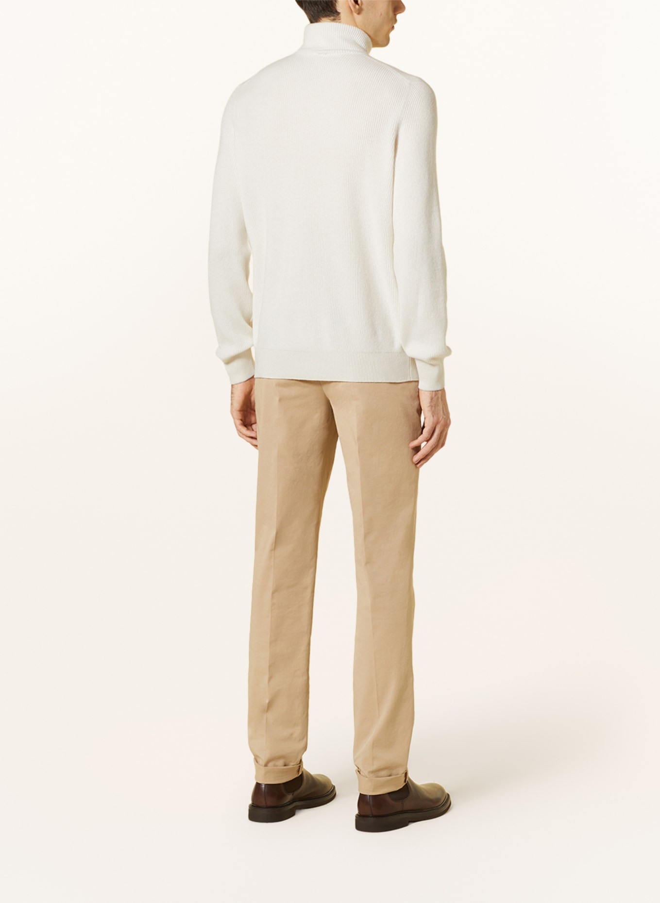 BRUNELLO CUCINELLI Turtleneck sweater in cashmere, Color: ECRU (Image 4)