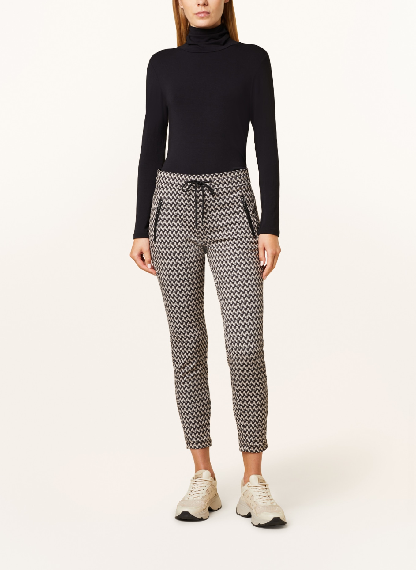 MAC Spodnie EASY SMART w stylu dresowym, Kolor: KREMOWY/ CZARNY/ CIEMNOZIELONY (Obrazek 2)