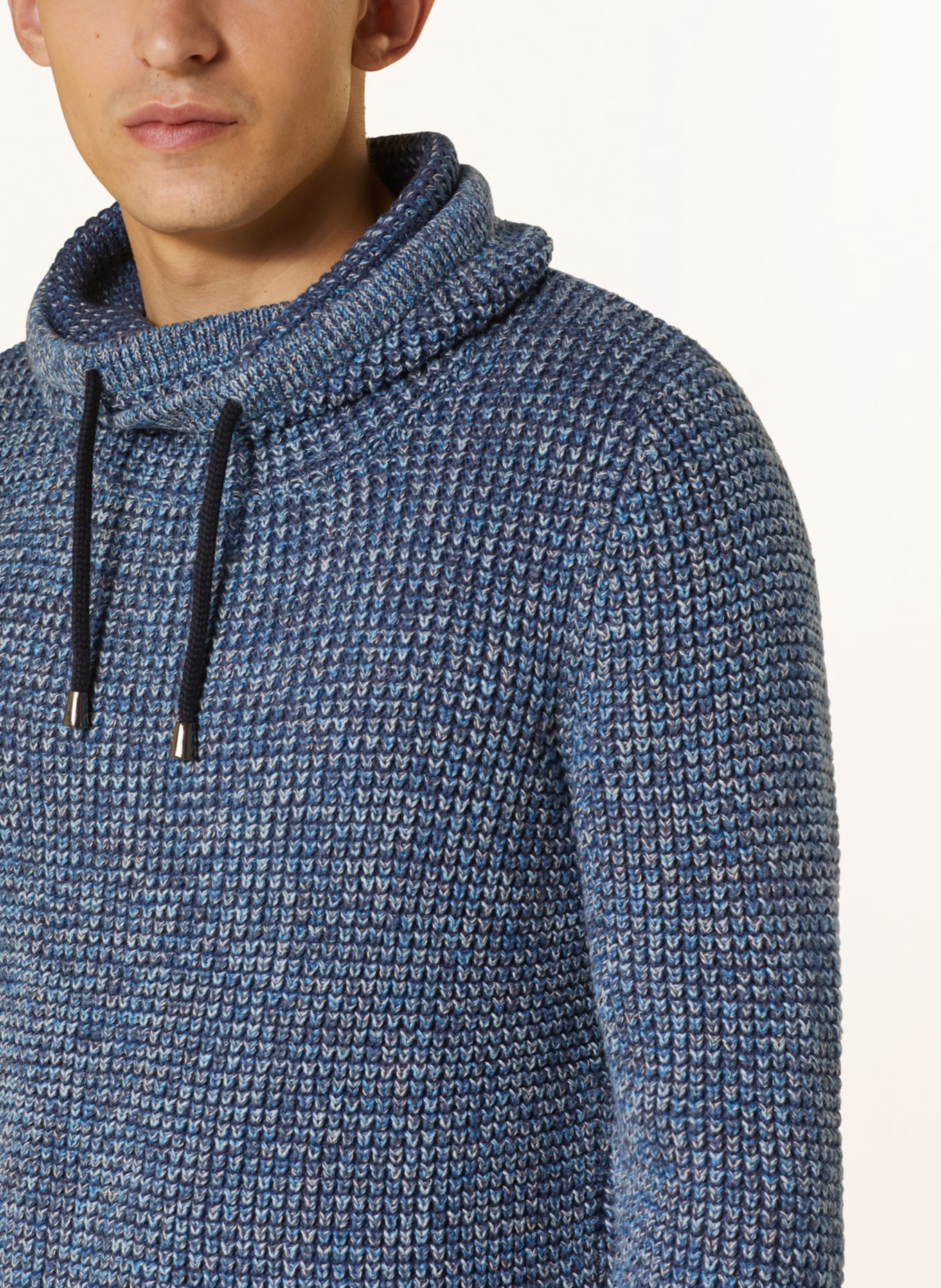 RAGMAN Knit hoodie, Color: BLUE (Image 4)