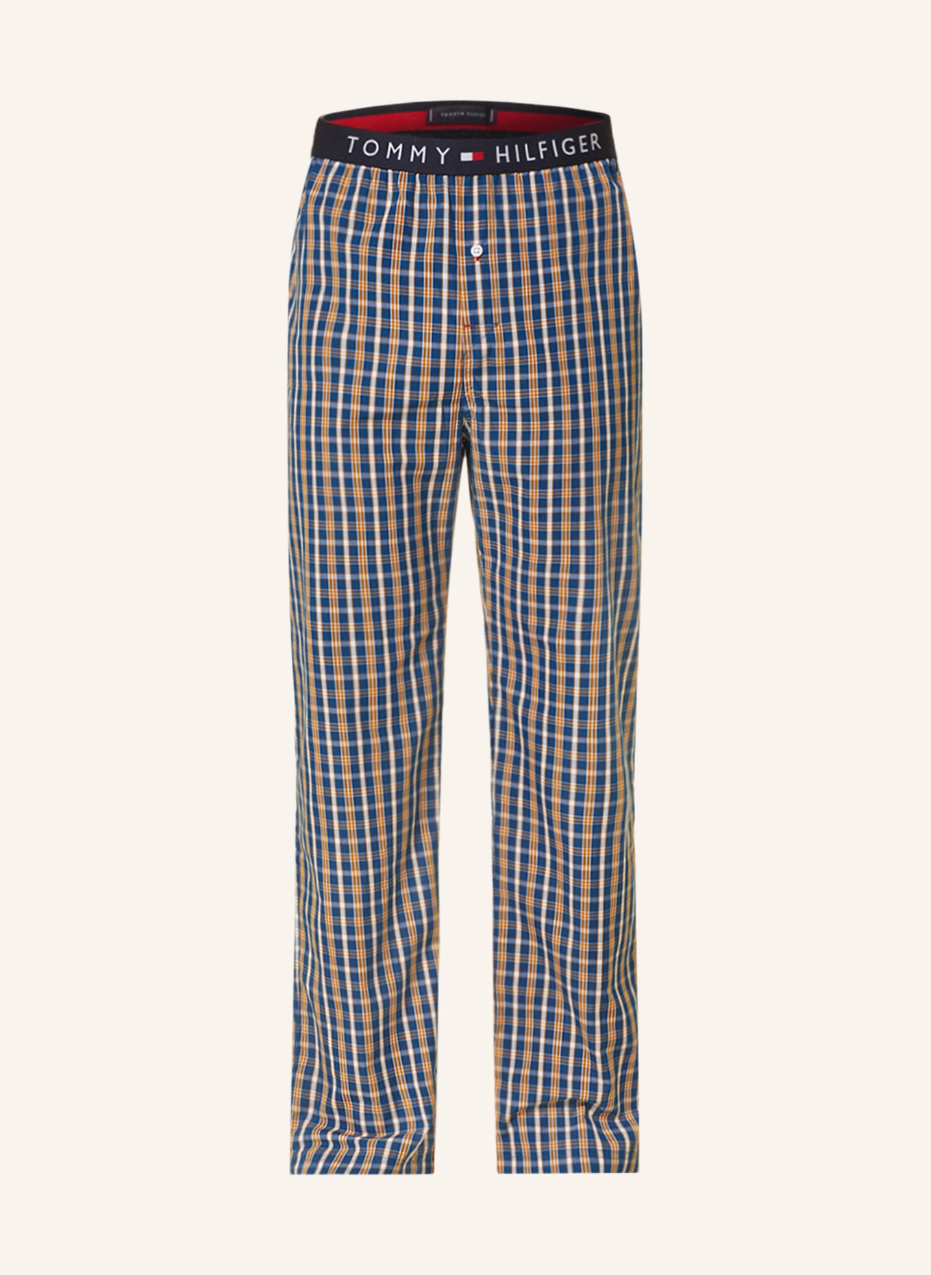 TOMMY HILFIGER Lounge pants, Color: BLUE/ WHITE/ DARK YELLOW (Image 1)