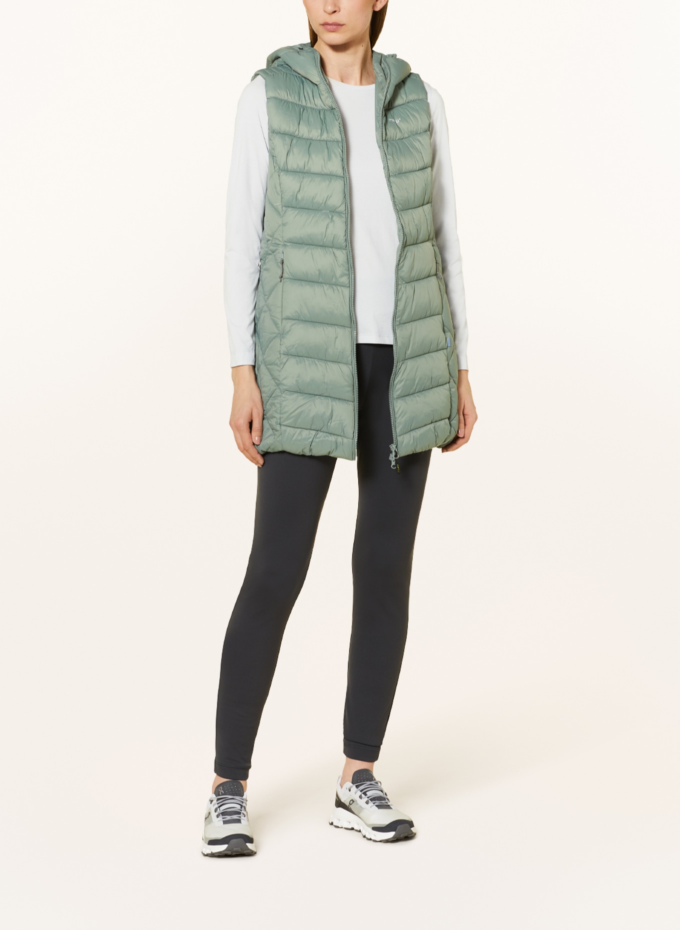 me°ru' Quilted vest RUSSELL, Color: LIGHT GREEN (Image 2)