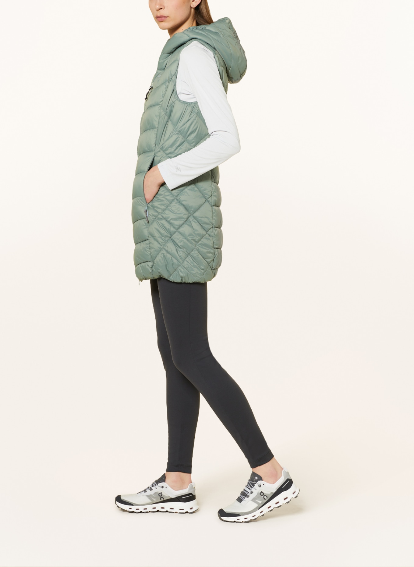 me°ru' Quilted vest RUSSELL, Color: LIGHT GREEN (Image 3)