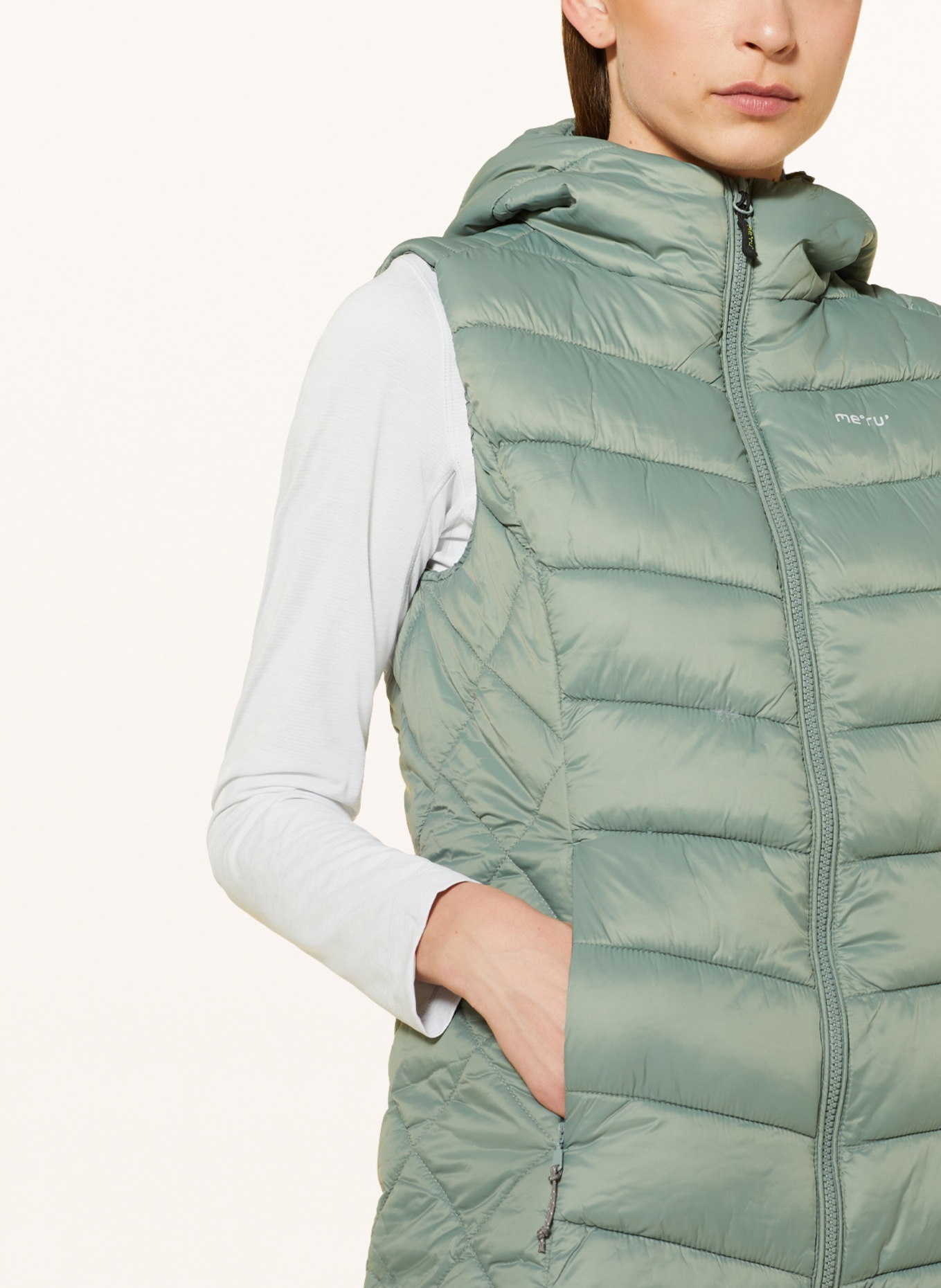 me°ru' Quilted vest RUSSELL, Color: LIGHT GREEN (Image 5)