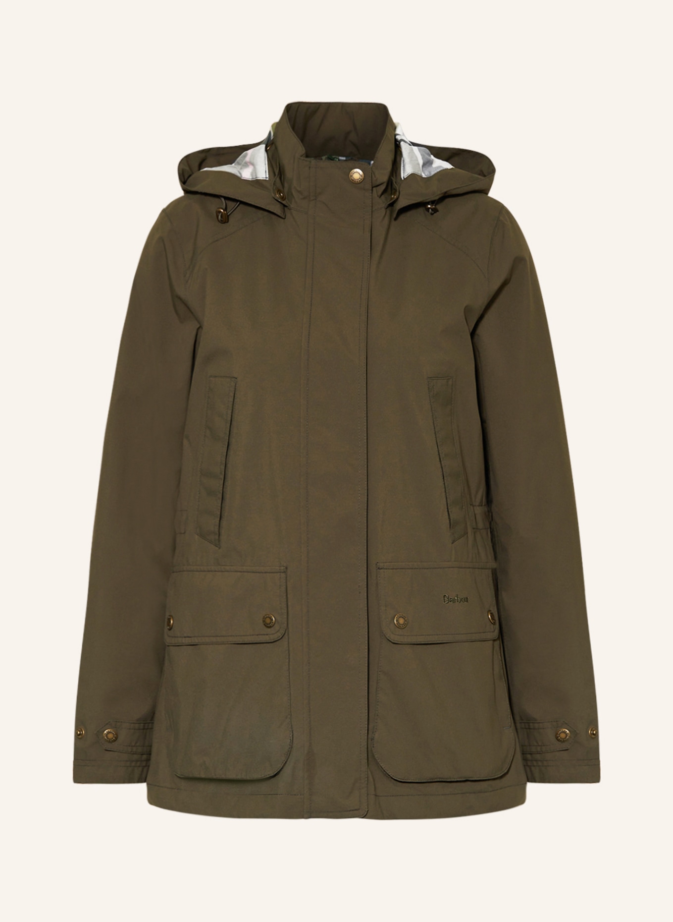 Barbour Field jacket CLYDE with detachable hood, Color: KHAKI (Image 1)
