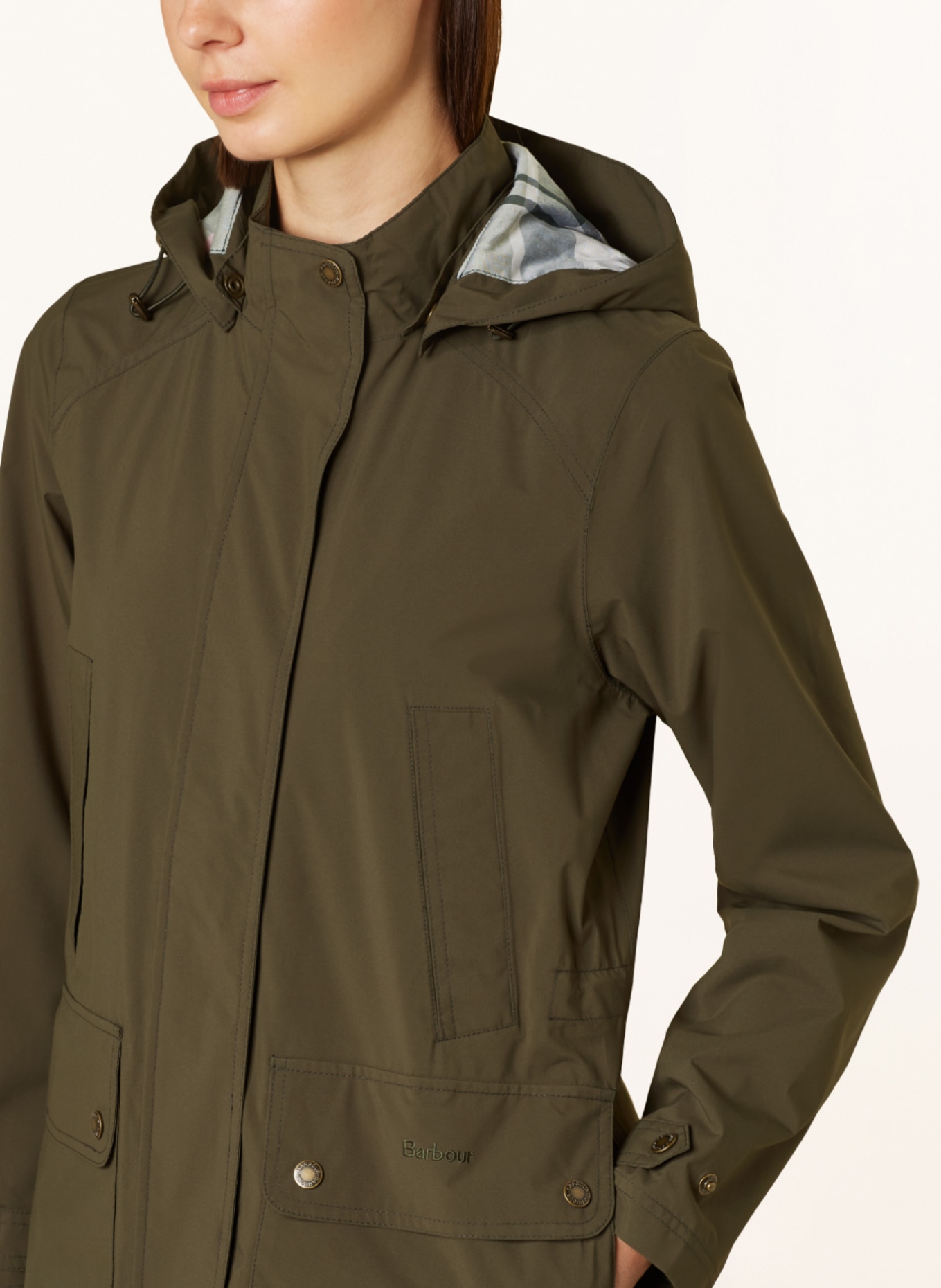 Barbour Field jacket CLYDE with detachable hood, Color: KHAKI (Image 5)