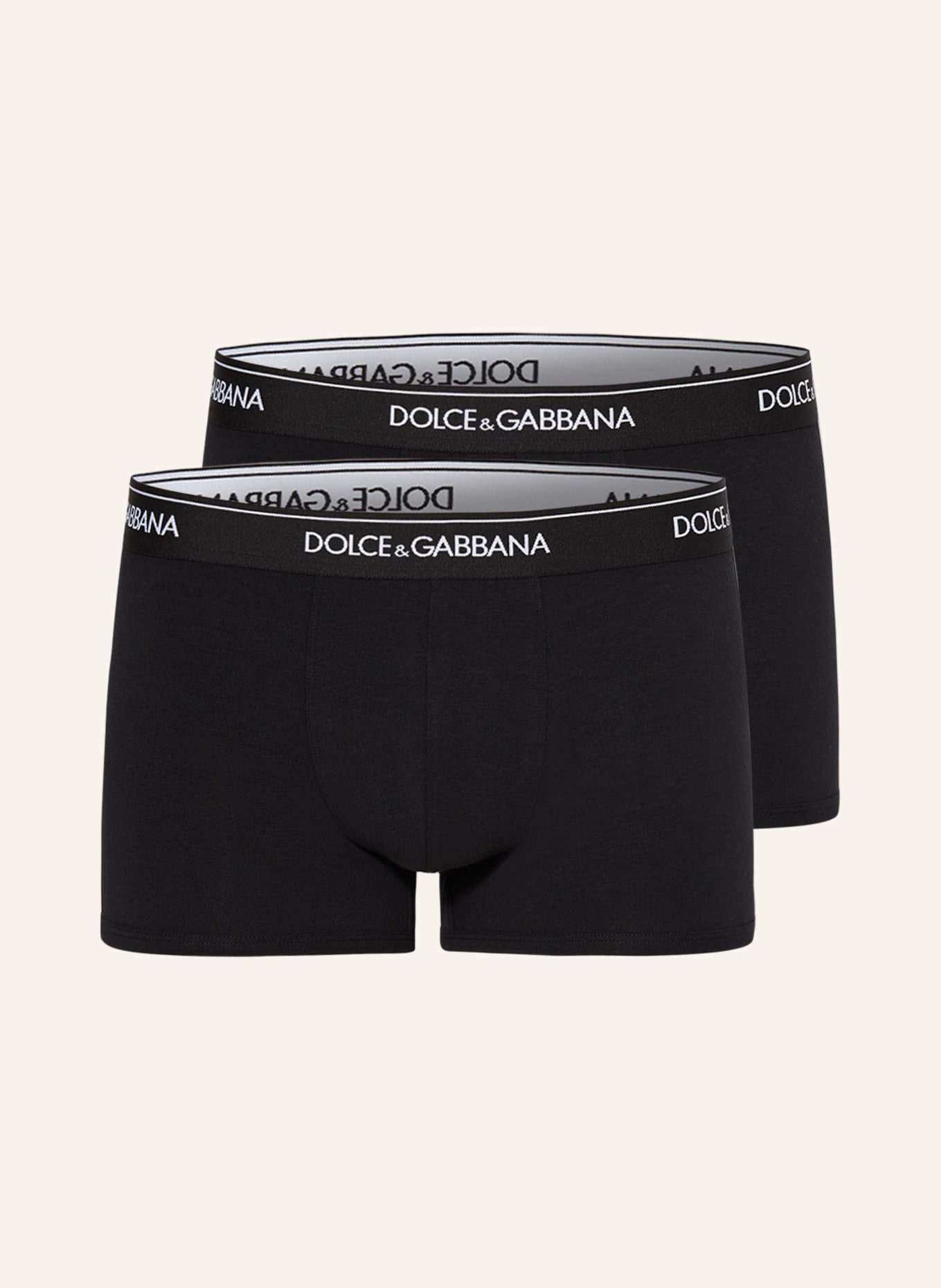 DOLCE & GABBANA Boxerky, 2 kusy v balení : ČERNÁ