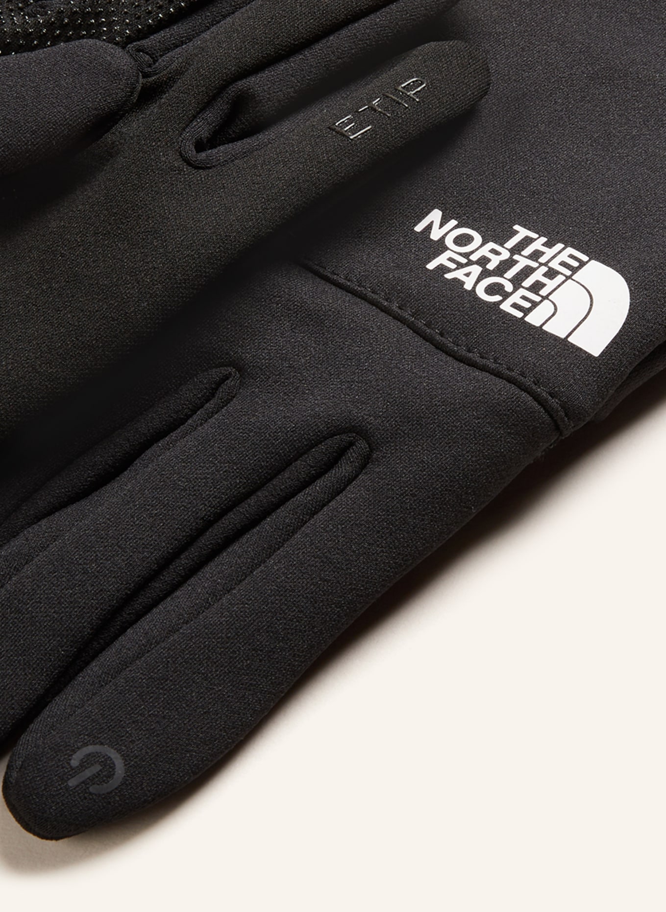 THE NORTH FACE Multisport gloves ETIP with touchscreen function in black/  white