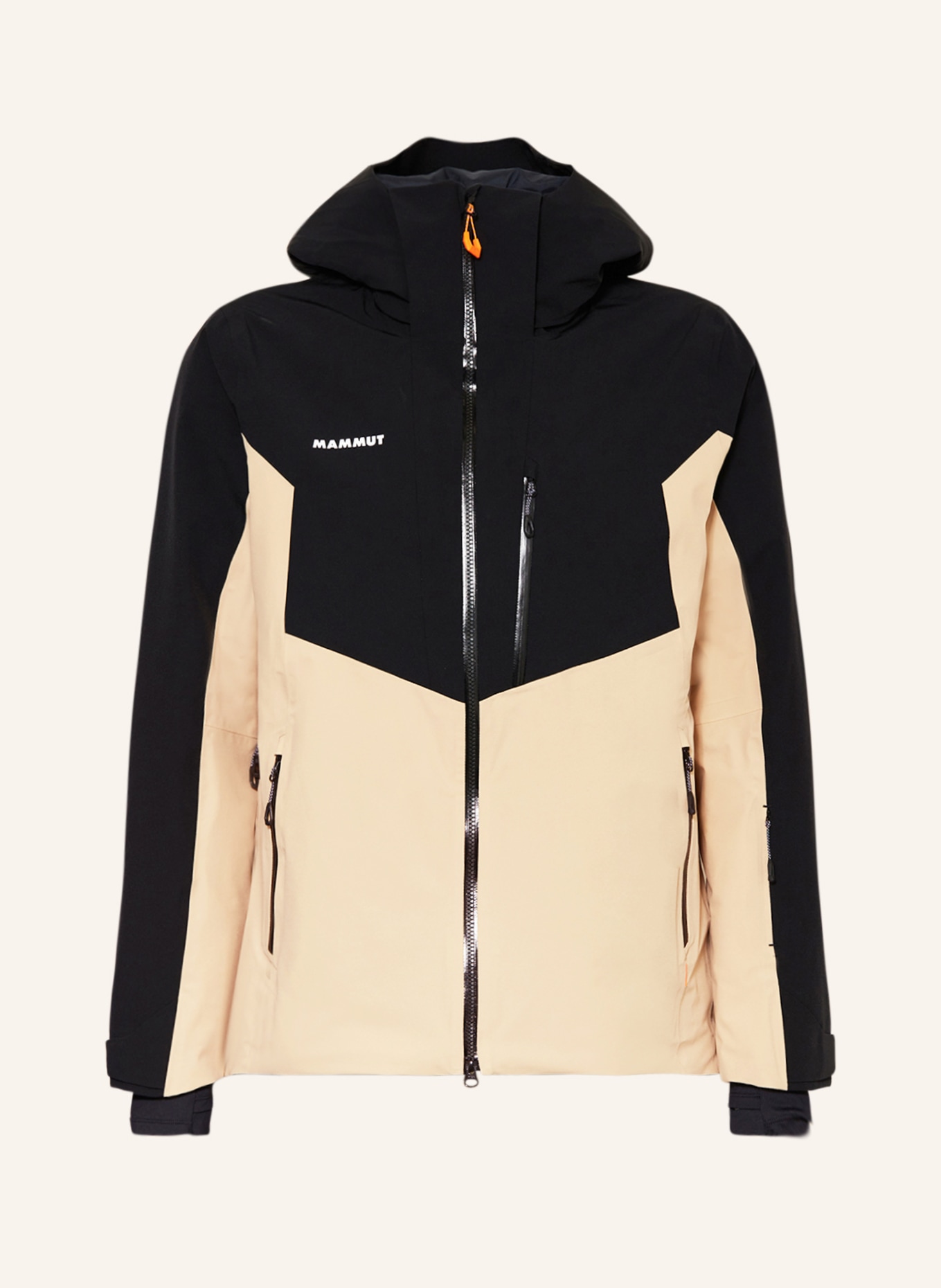 MAMMUT Ski jacket STONEY HS THERMO, Color: BLACK/ CREAM (Image 1)