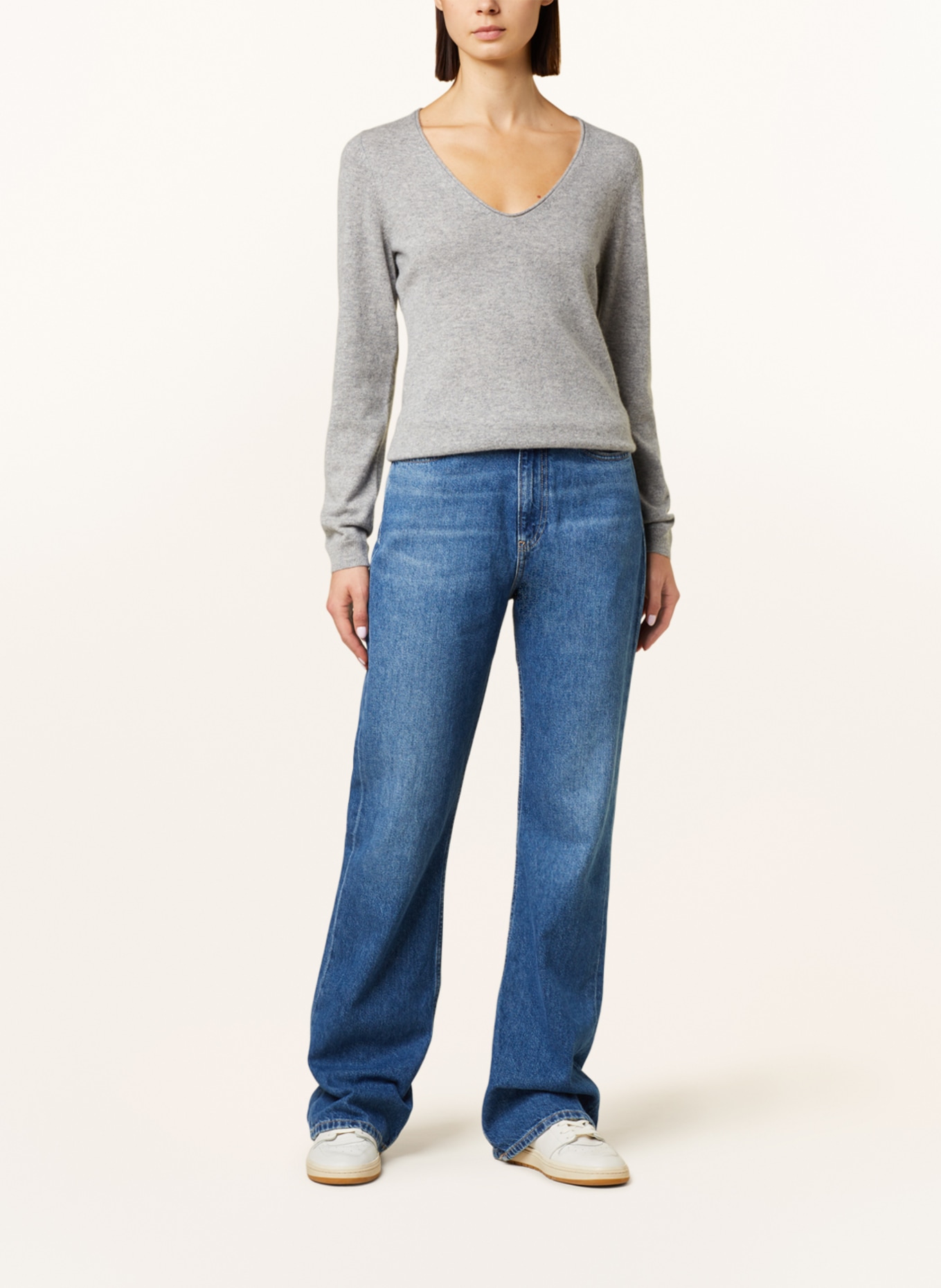 REPEAT Cashmere-Pullover: HELLGRAU