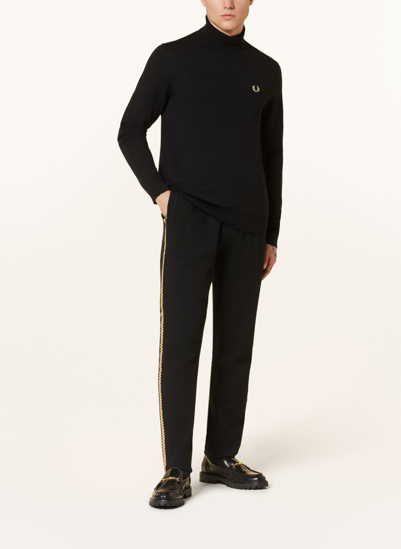 FRED PERRY Turtleneck sweater, Color: BLACK (Image 2)