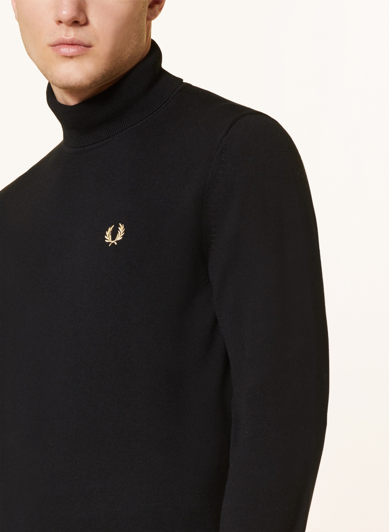 FRED PERRY Turtleneck sweater, Color: BLACK (Image 5)