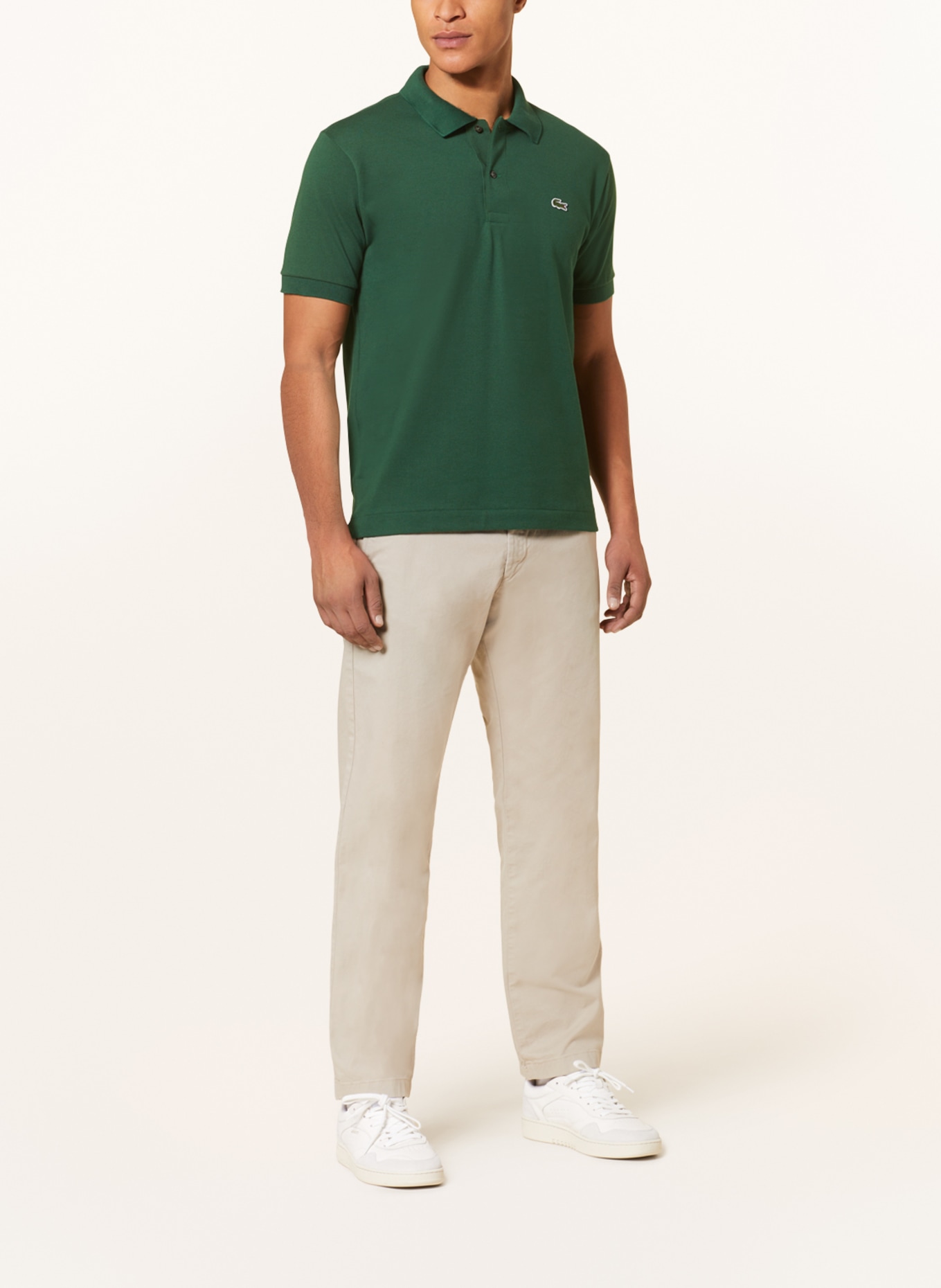 LACOSTE Piqué-Poloshirt Classic Fit, Farbe: GRÜN (Bild 2)
