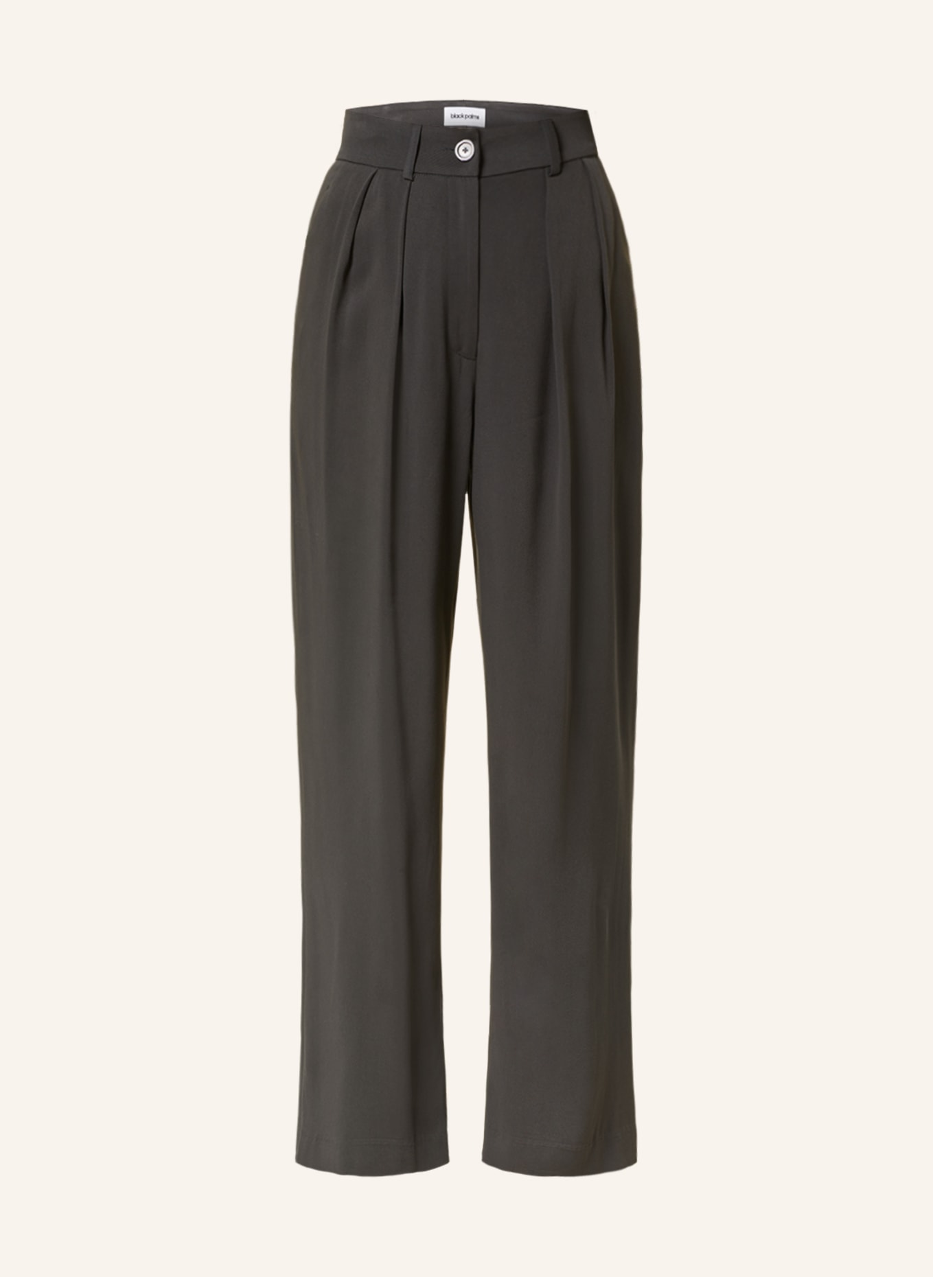 black palms Wide leg trousers FELICIA, Color: DARK GRAY (Image 1)