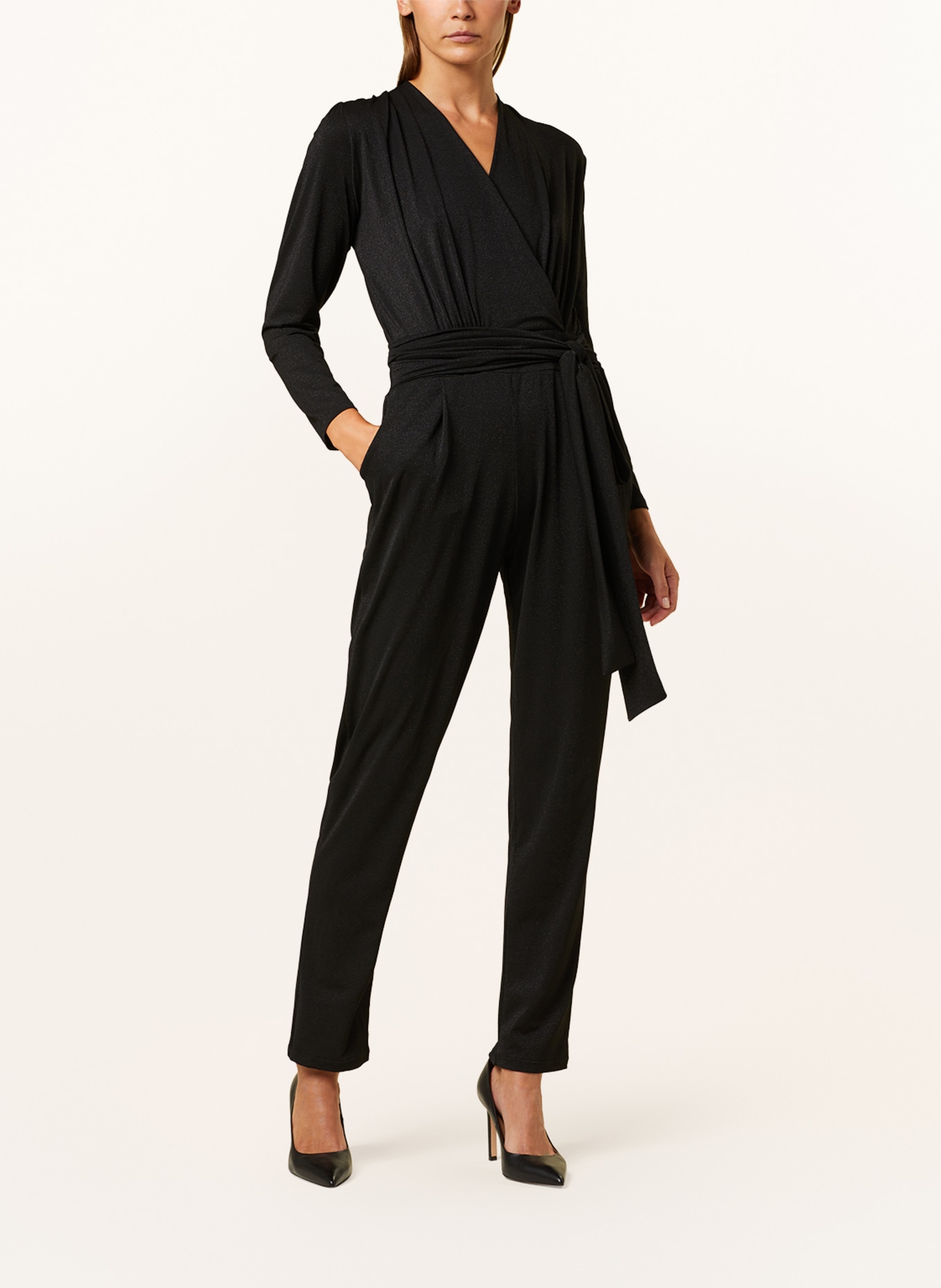 marivie Jersey jumpsuit NEVER EVER! with 3/4 sleeve, Color: BLACK (Image 2)