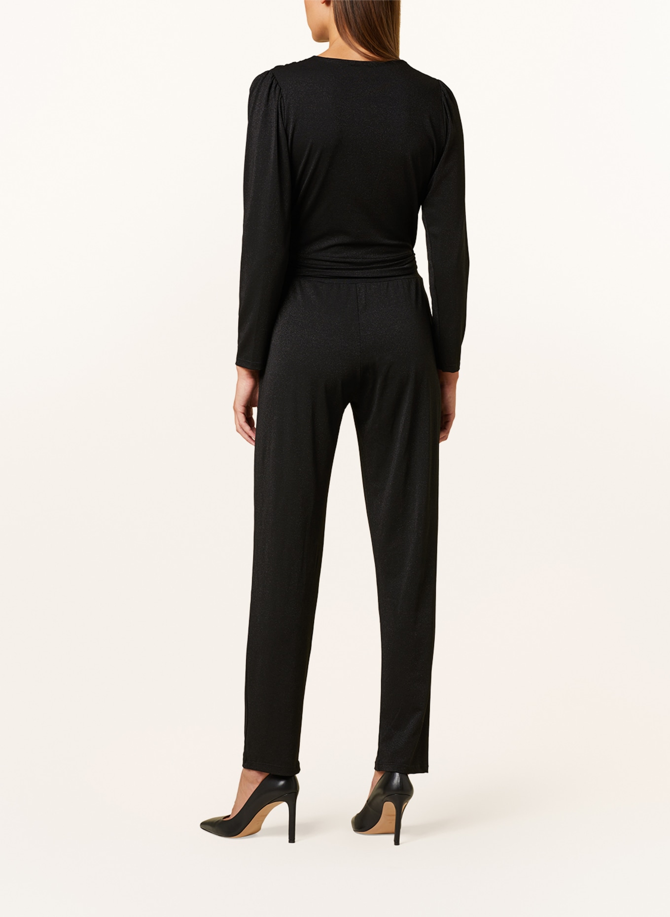 marivie Jersey jumpsuit NEVER EVER! with 3/4 sleeve, Color: BLACK (Image 3)