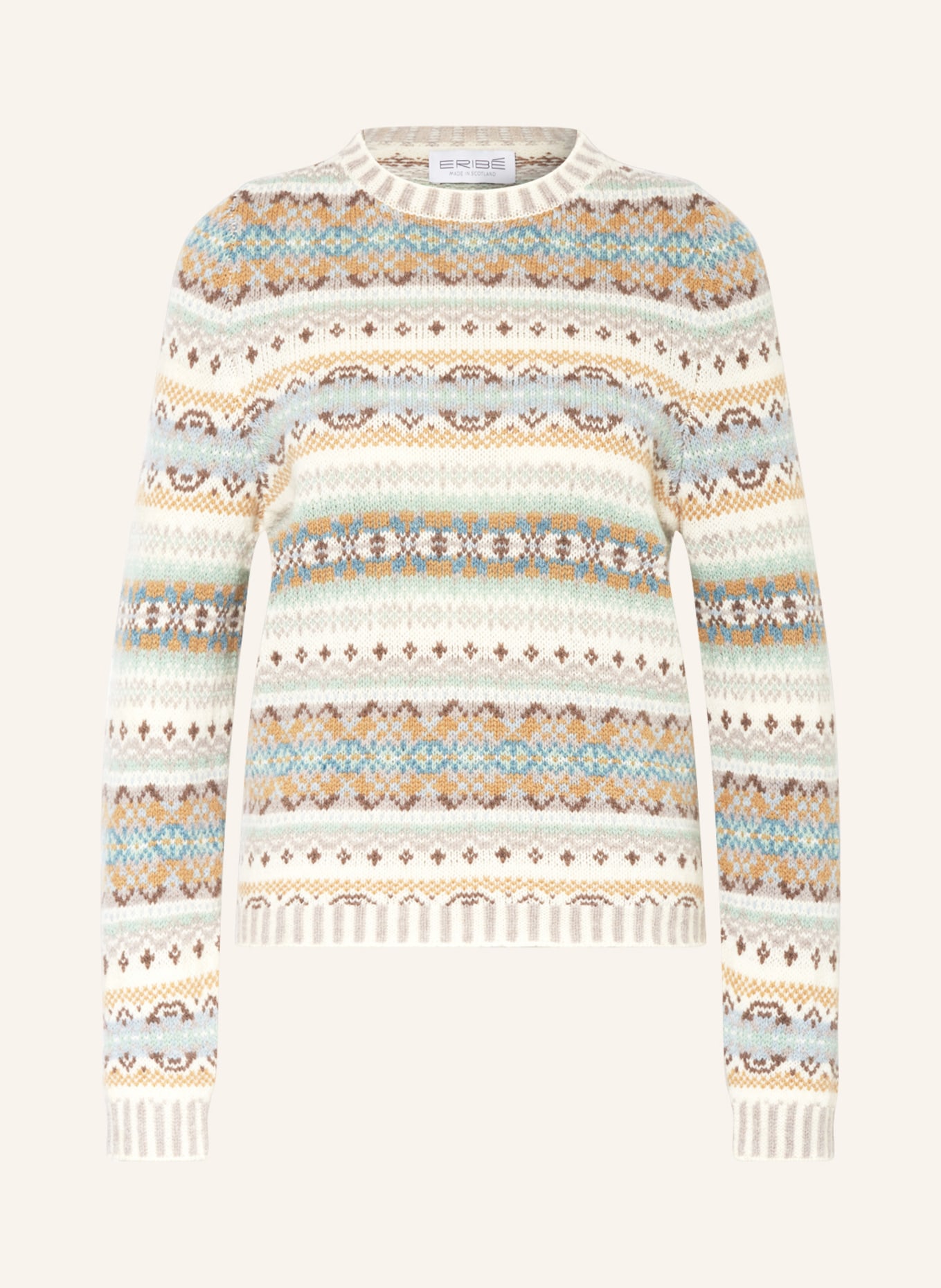 ERIBÉ Sweater, Color: ECRU/ GRAY/ MINT (Image 1)