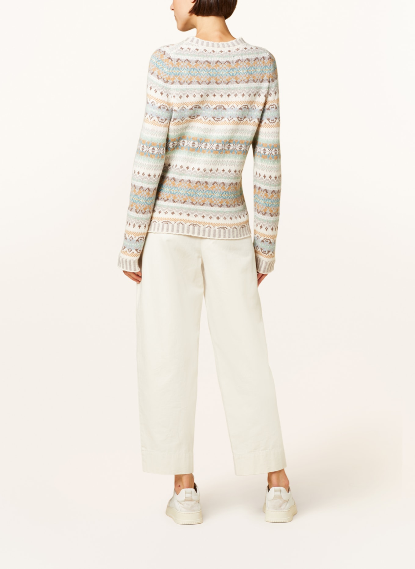 ERIBÉ Sweater, Color: ECRU/ GRAY/ MINT (Image 3)