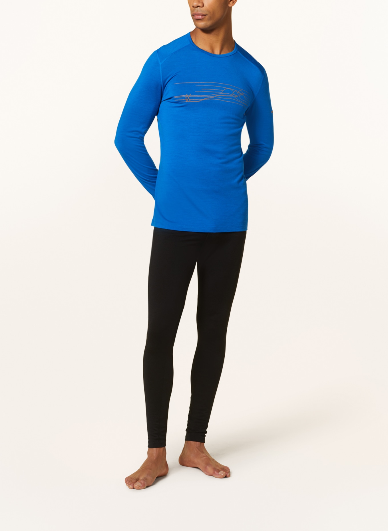 icebreaker Funktionswäsche-Shirt 200 OASIS aus Merinowolle, Farbe: BLAU (Bild 2)