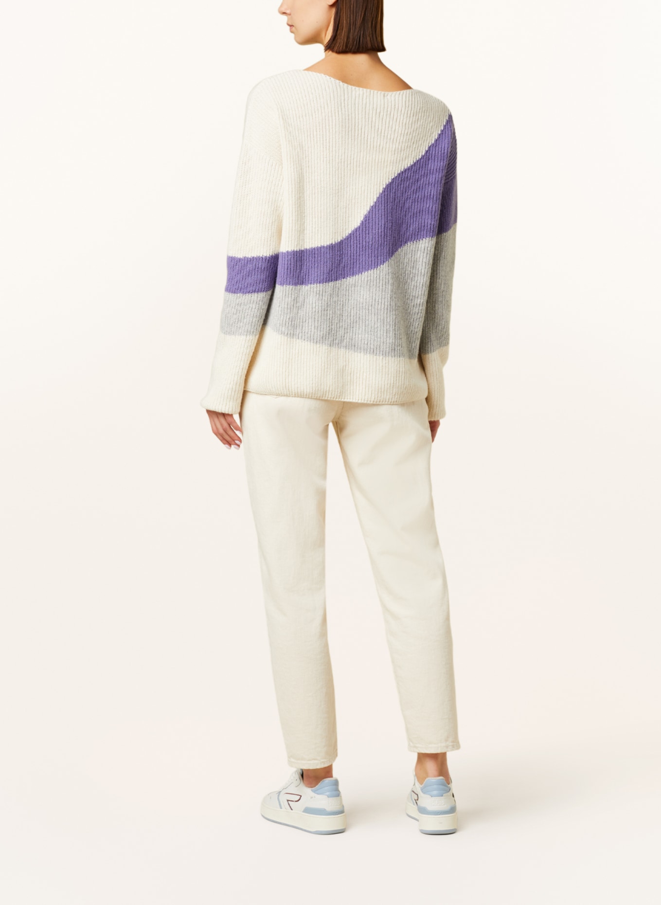 ARMEDANGELS Sweater MIYAAS, Color: CREAM/ PURPLE/ GRAY (Image 3)
