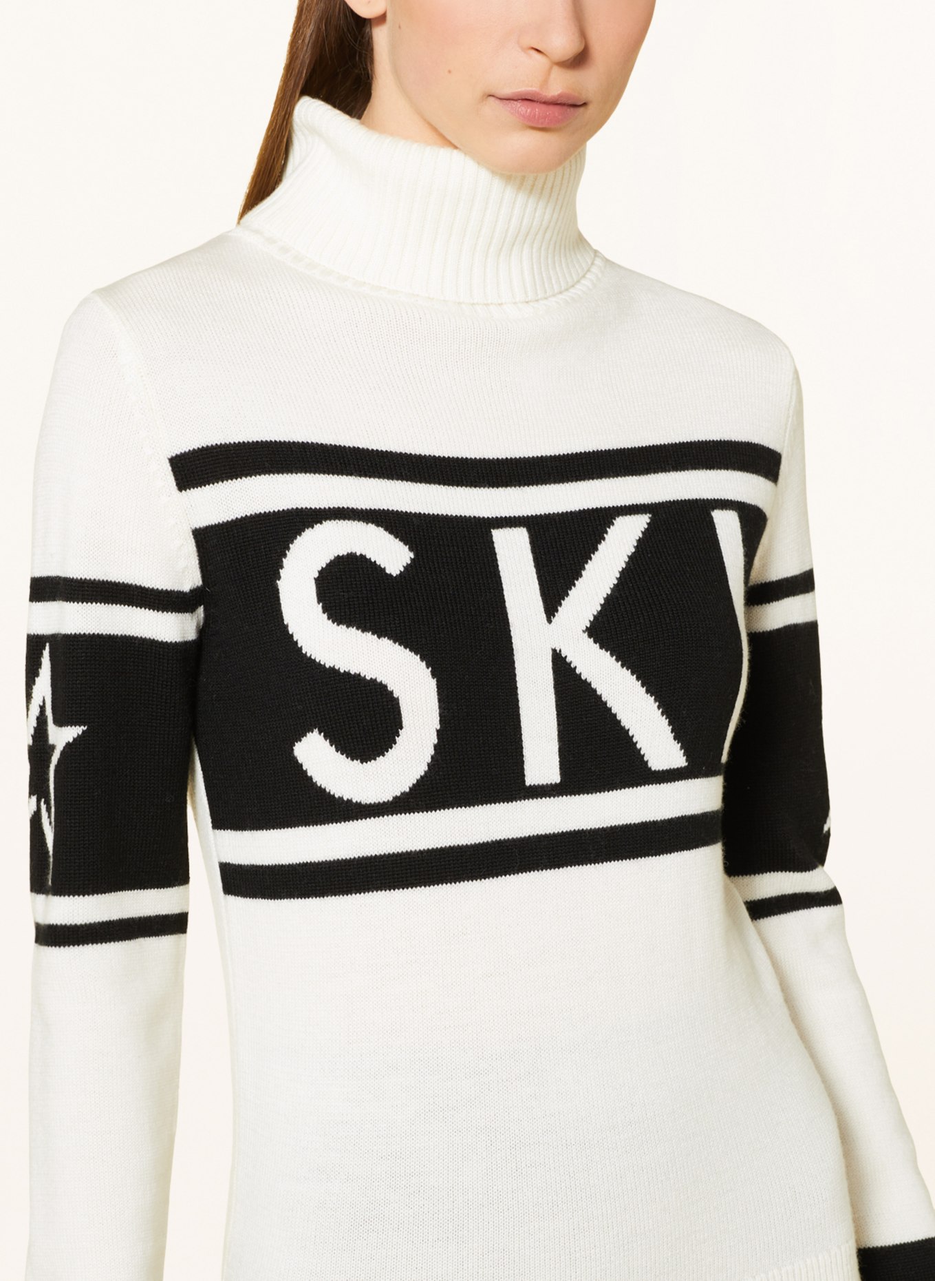 PERFECT MOMENT Turtleneck sweater SCHILD, Color: CREAM/ BLACK (Image 4)