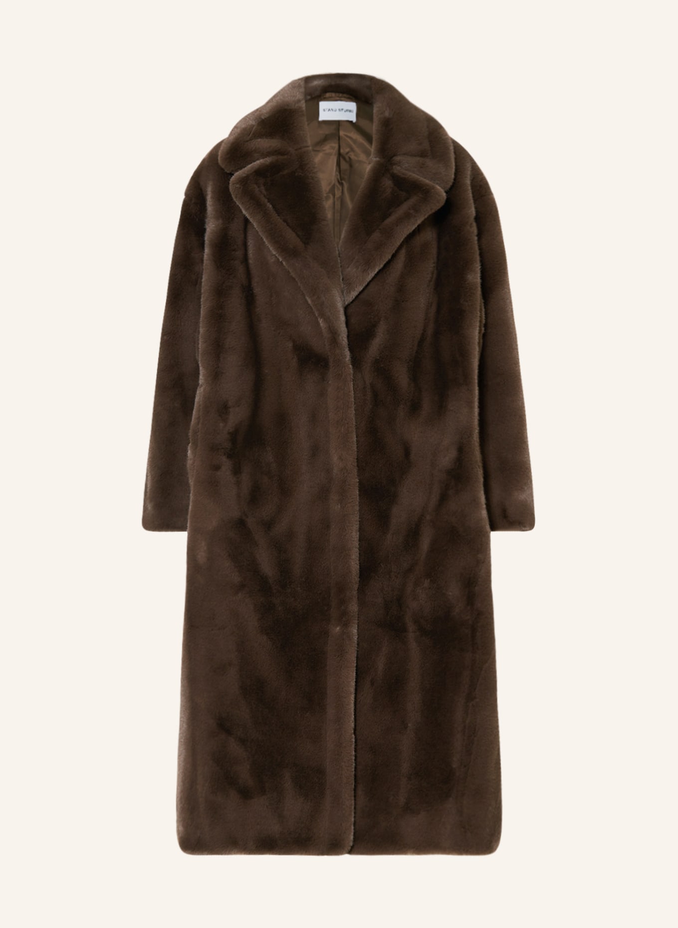 STAND STUDIO Faux fur coat MARIA, Color: BROWN (Image 1)