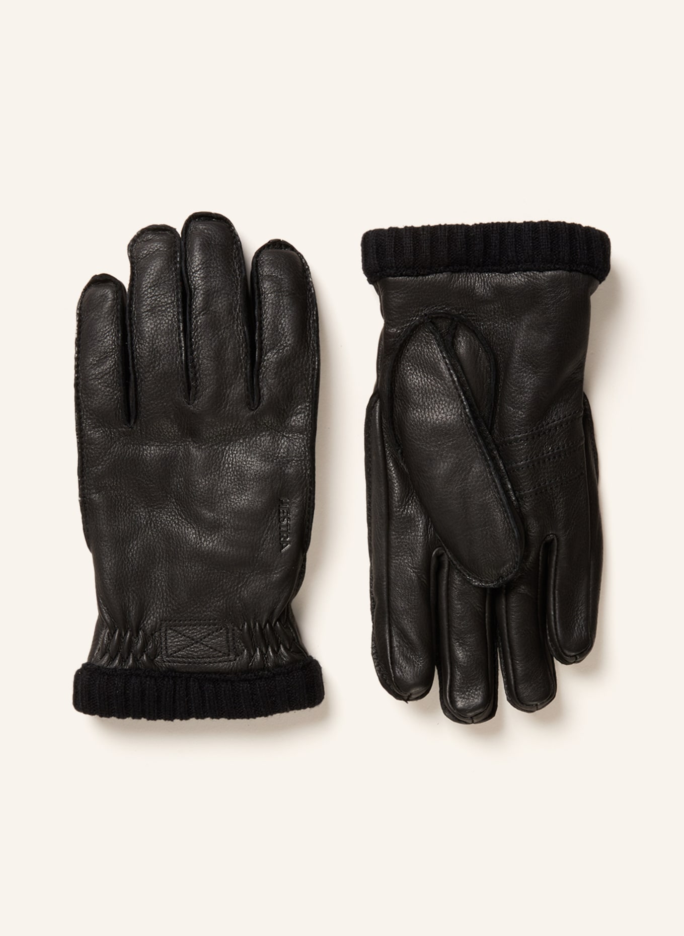 HESTRA Leather gloves, Color: BLACK (Image 1)